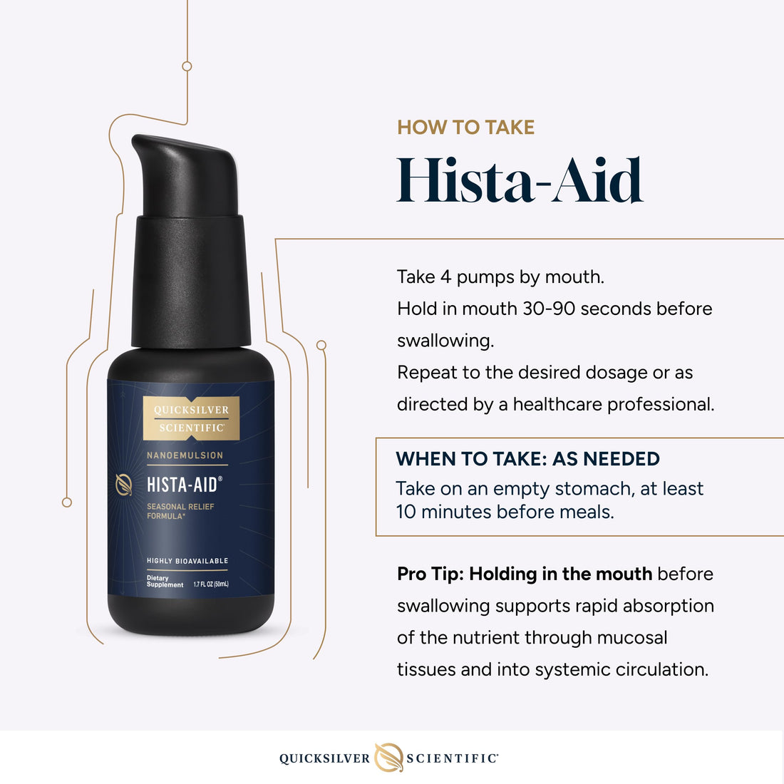 Quicksilver Scientific Nanoemulsified Hista-Aid - Flavonoids to Help Maintain Healthy Histamine Levels - Liposomal Vitamin C, DIM, Luteolin & Quercetin Liquid (50ml) Quicksilver Scientific buy supplements canada