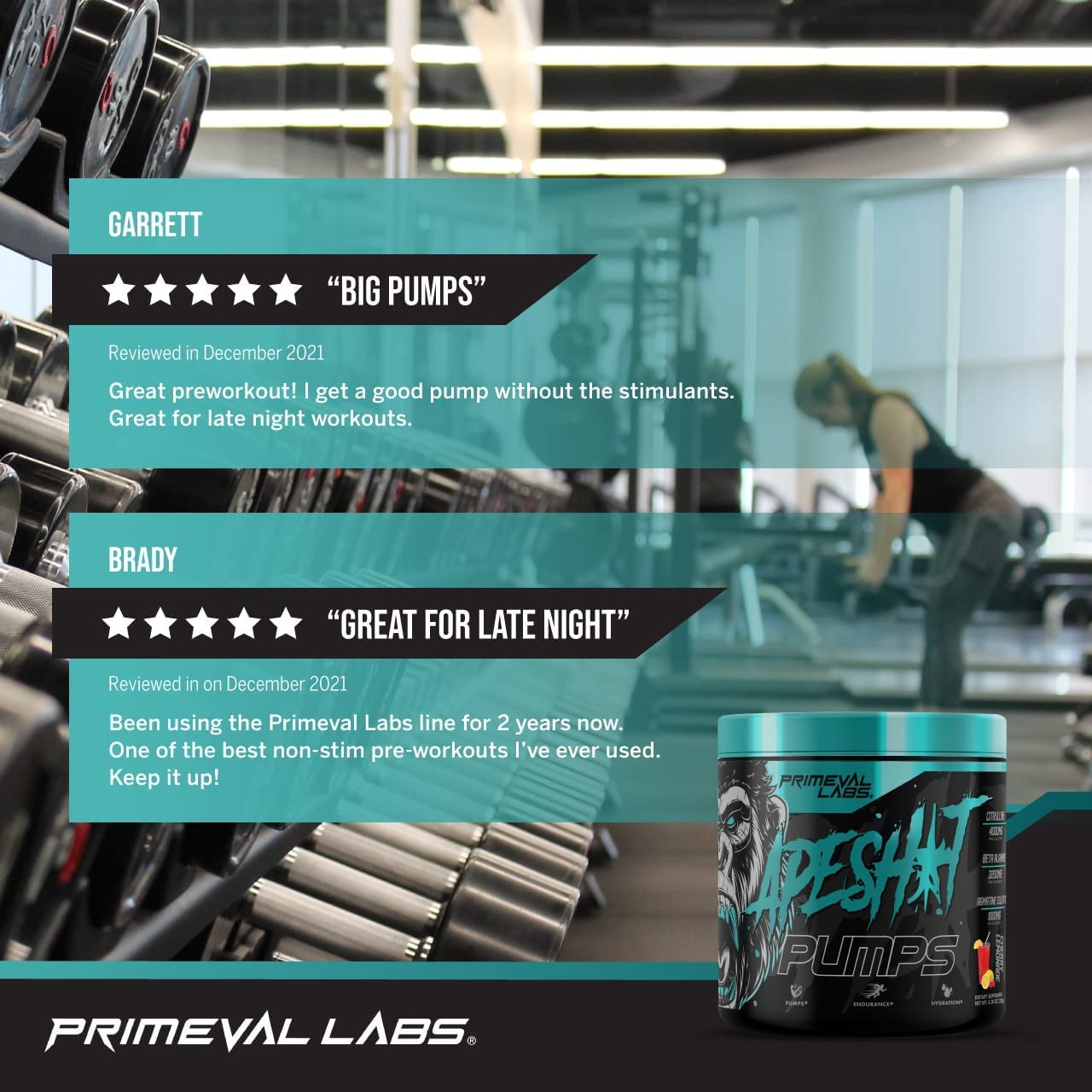 Primeval Labs Ape Pumps Natural Pre Workout Powder | Caffeine Free Preworkout Primeval Labs buy supplements canada