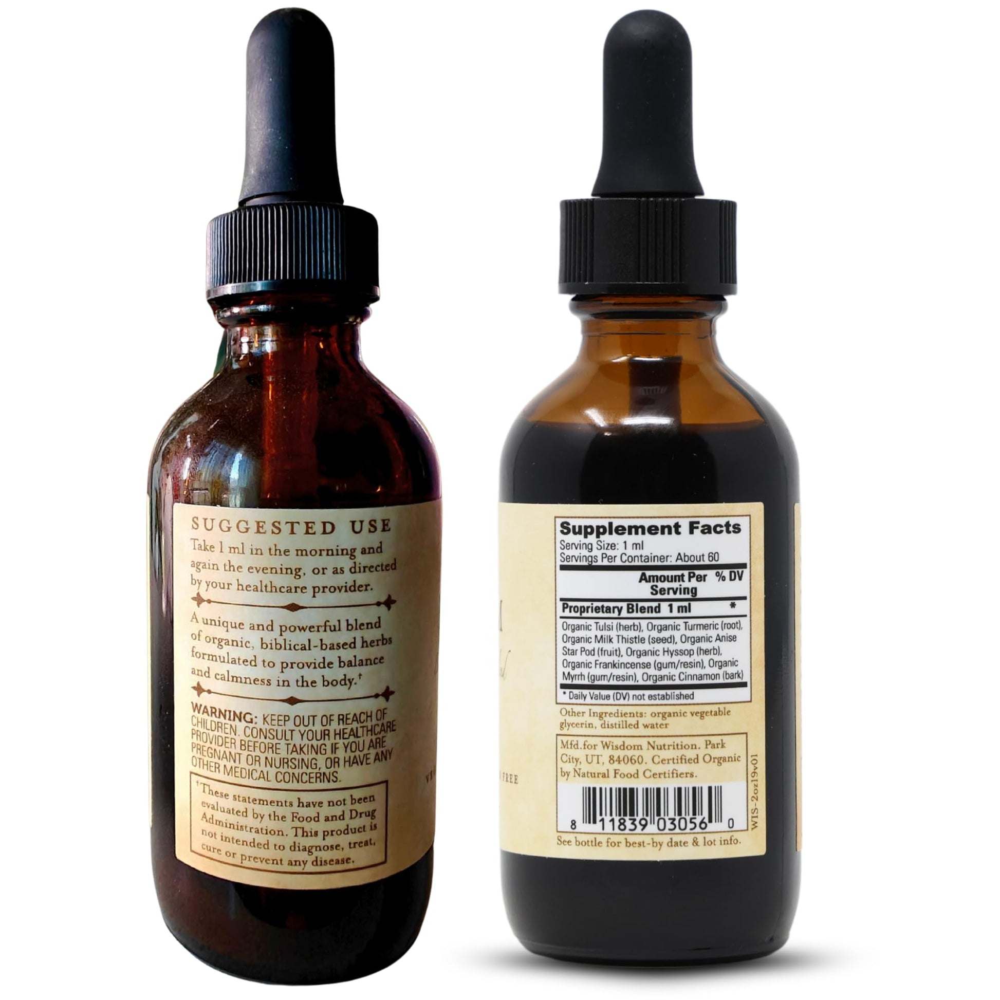 Organic Turmeric, Frankincense and Myrrh – Herbal Supplement Blend for Energy, Detox, Focus, Immunity & Stress – Non-GMO Vegan Tonic with Milk Thistle – Wisdom Bible Based Blend – 2oz Liquid Drops Wisdom Nutrition buy supplements canada