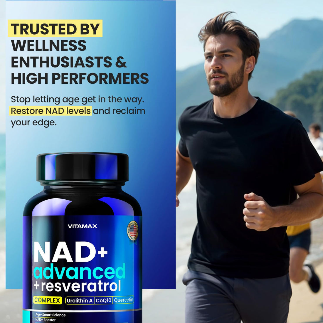 Liposomal NAD+ Supplement Extra Strength | Urolithin A, Resveratrol, CoQ10 - Women & Men - ALA, Green Tea, Quercetin, Lycopene | High Purity, Energy & Regeneration - Made in USA – 60ct Vitamax buy supplements canada