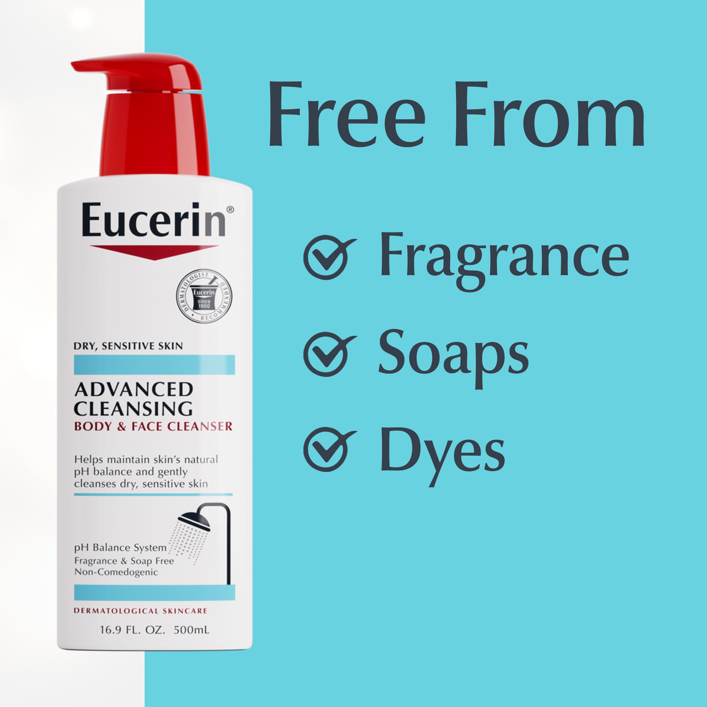Eucerin Advanced Cleansing Body & Face Cleanser - Fragrance & Soap Free for Dry, Sensitive Skin - 16.9 fl. oz Bottle Eucerin buy supplements canada