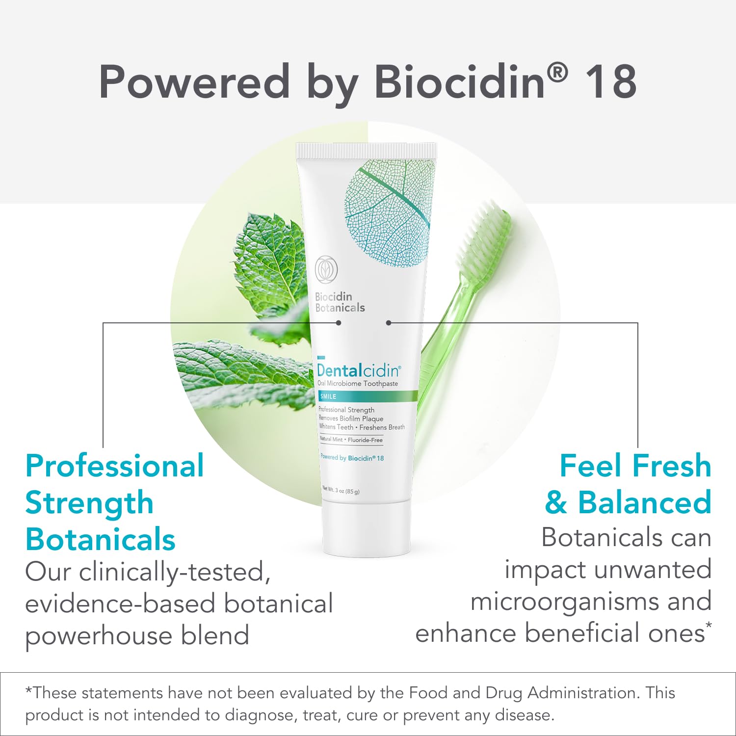 Biocidin Dentalcidin Fluoride Free Teeth Whitening Toothpaste for Adults - Plant-Based Toothpaste - Promote a Healthy Oral Microbiome, Remove Biofilm Plaque (3 Oz) Bio-Botanical Research buy supplements canada