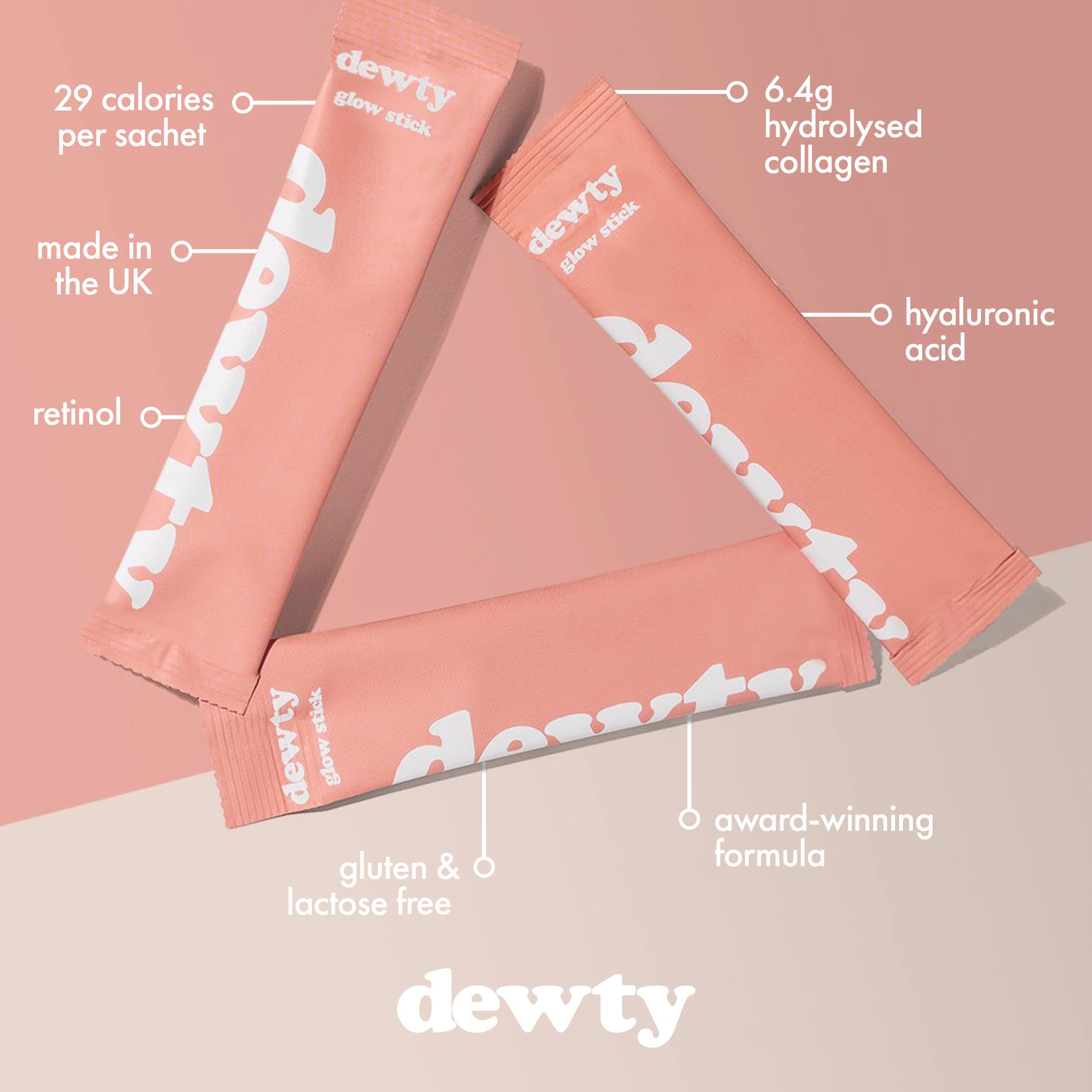 Dewty Collagen Drink - Peach Flavour Daily Collagen Supplements for Women - Individual Collagen Sachets Dewty buy supplements canada
