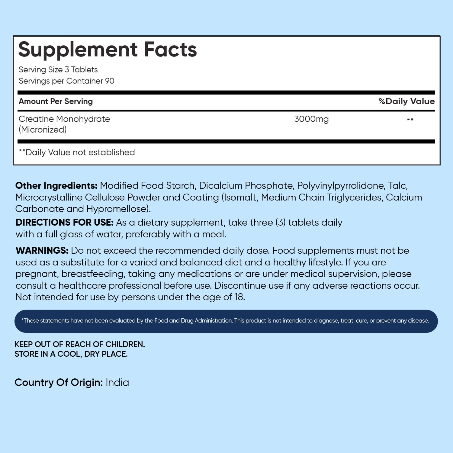 WeightWorld Micronized Creatine Monohydrate 3000mg Vegan Tablets | Muscle Strength & Recovery Booster | 3 Months Supply - 270 Tabs | Creatine for Women & Men | Non-GMO, Gluten-Free | 3 Tablets a Day WeightWorld buy supplements canada