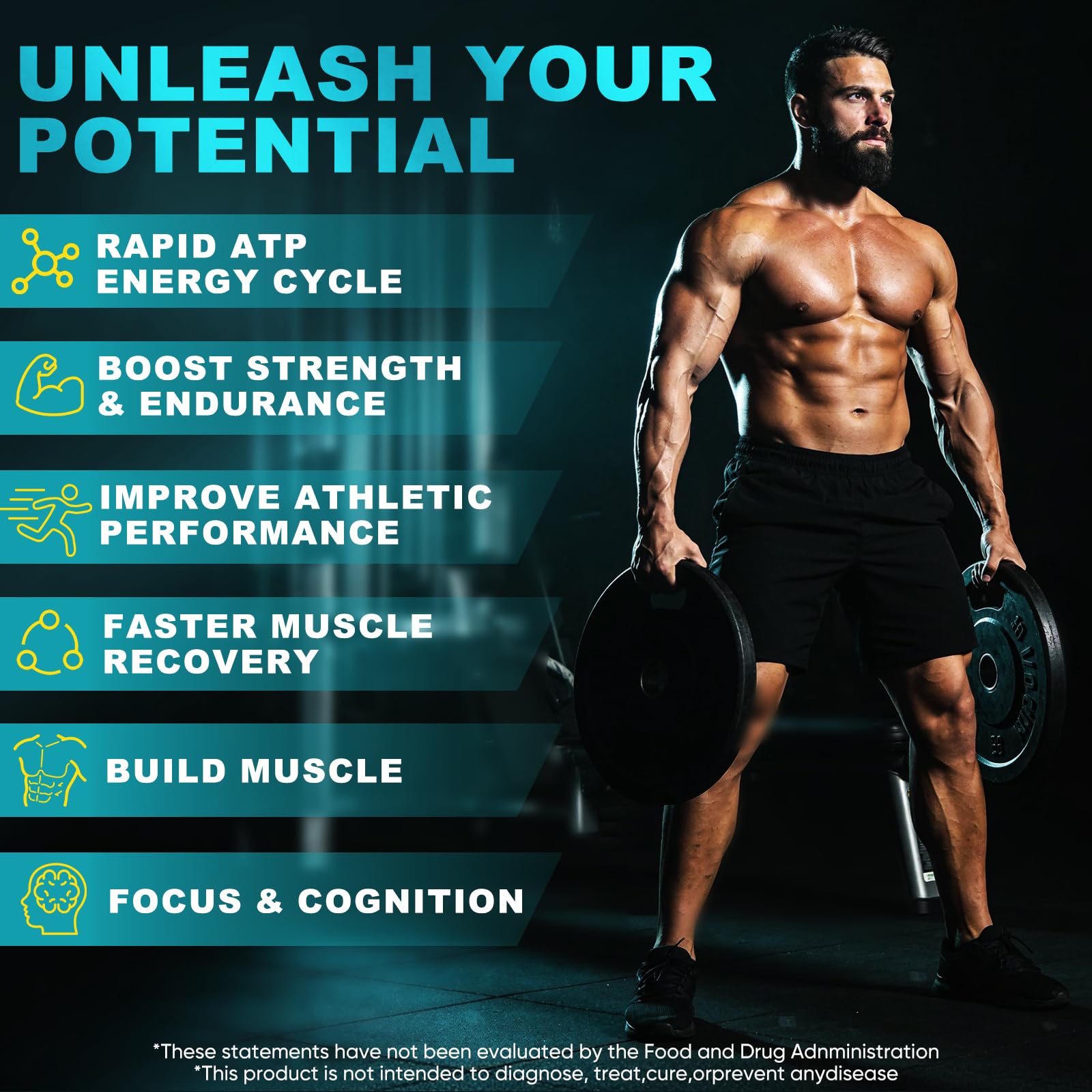 99.99% Creatine Monohydrate Gummies for Men Women 5g, 7-in-1 Pre-Workout Complex with BCAA, Taurine, B12/6 & Electrolytes, 6X Boost Energy, Muscle Strength & Recovery OVICT buy supplements canada