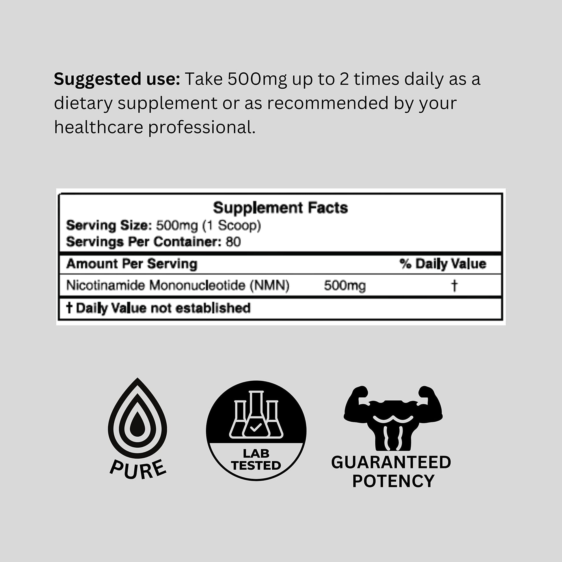 Probase Nutrition Longevity Pure NMN Powder 40 Grams - Ultra-Pure, Fully Stabilized, Pharmaceutical Grade NMN to Boost NAD+, Nicotinamide Mononucleotide Powder Supplement Probase Nutrition buy supplements canada
