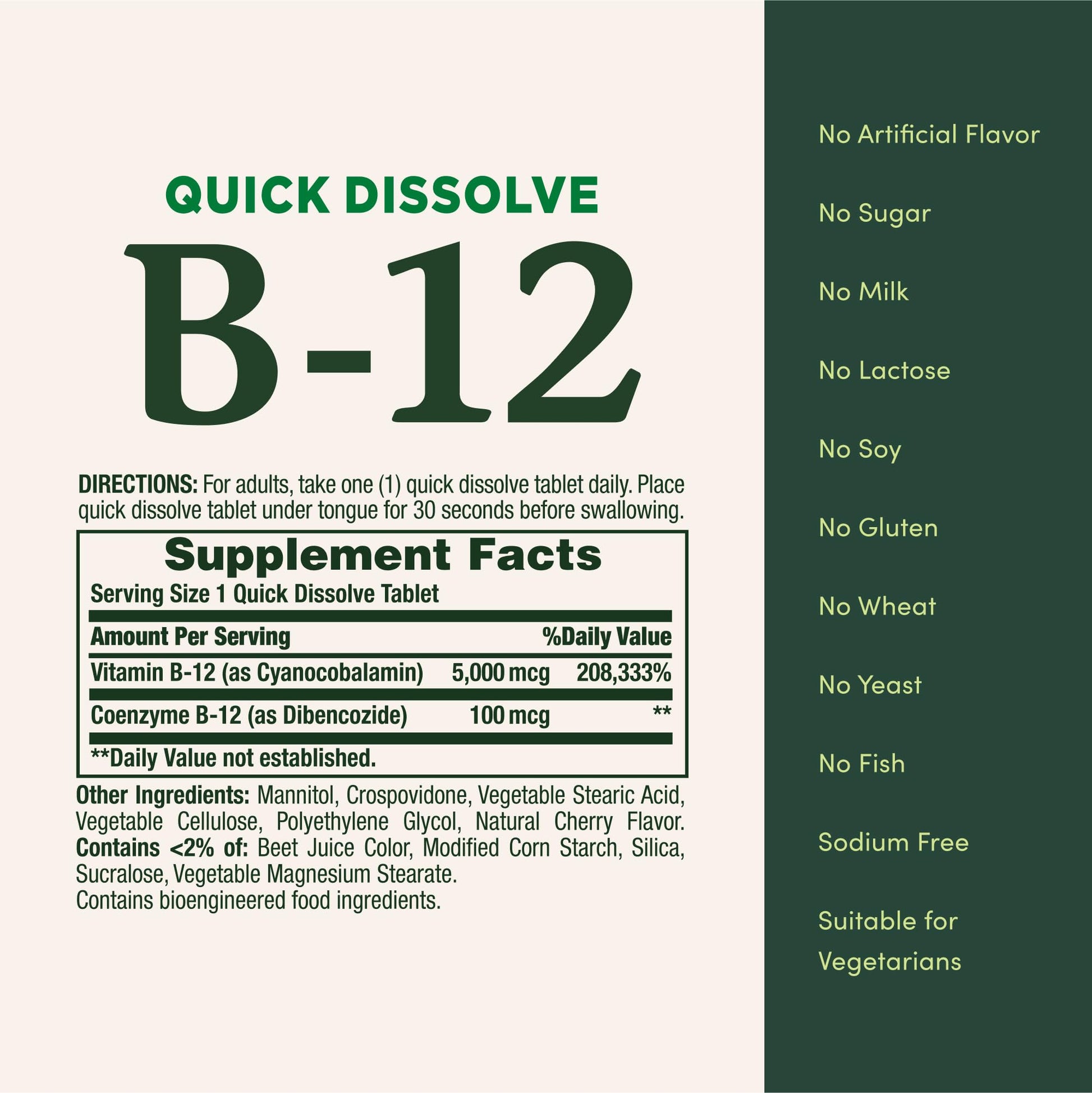 Vitamin B12 by Nature's Bounty, Quick Dissolve Vitamin Supplement, Supports Energy Metabolism and Nervous System Health, 5000mcg Nature's Bounty buy supplements canada