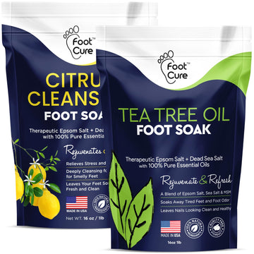 Tea Tree Oil & Citrus Detox Foot Soak with Epsom Salts - All Natural Salts for Post Workout FOOT CURE buy supplements canada