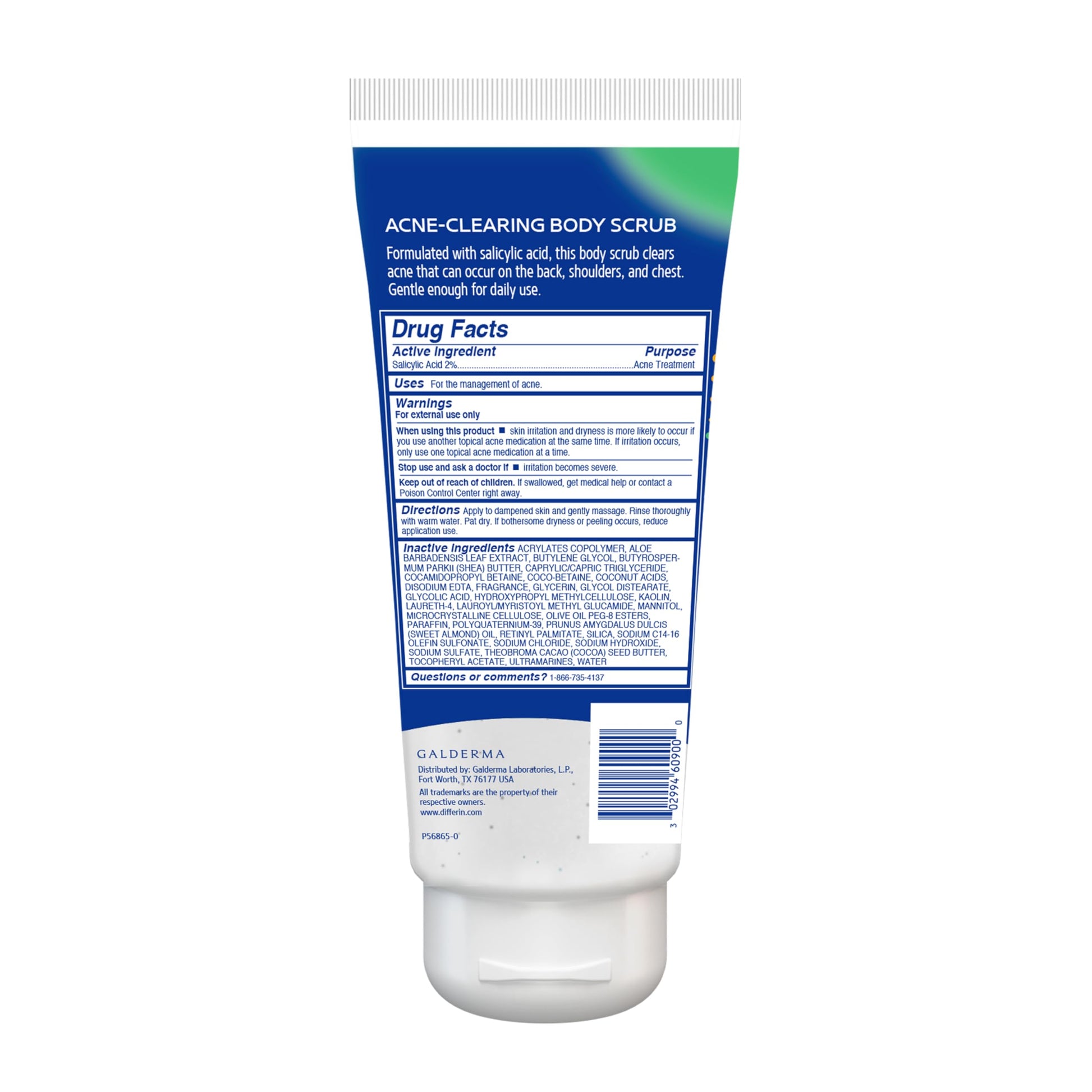 Differin Body Scrub with Salicylic Acid Acne Clearing Improves Tone and Texture Prone Skin Differin buy supplements canada