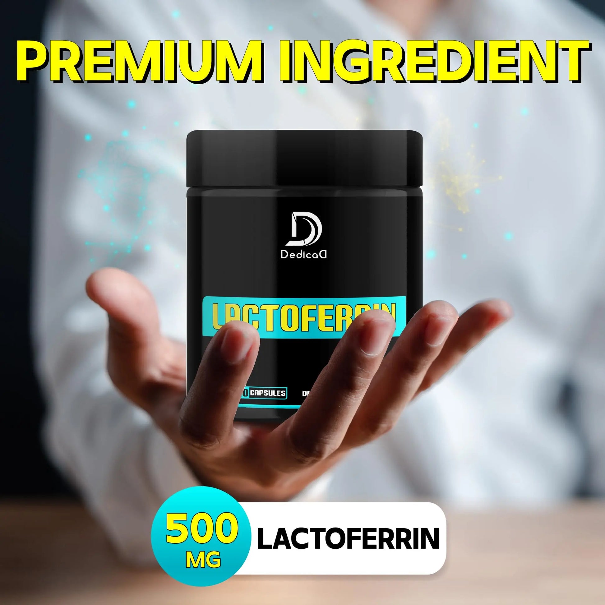 DEDICAD 500Mg Lactoferrin Supplement - 120 Capsules for 2-Month Supply DEDICAD buy supplements canada
