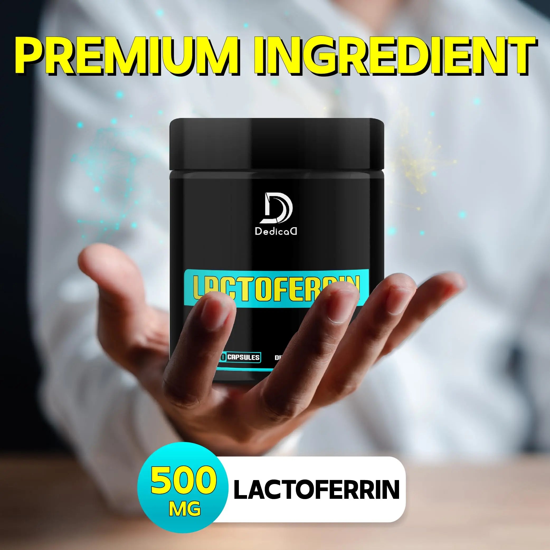 DEDICAD 500Mg Lactoferrin Supplement - 120 Capsules for 2-Month Supply DEDICAD buy supplements canada
