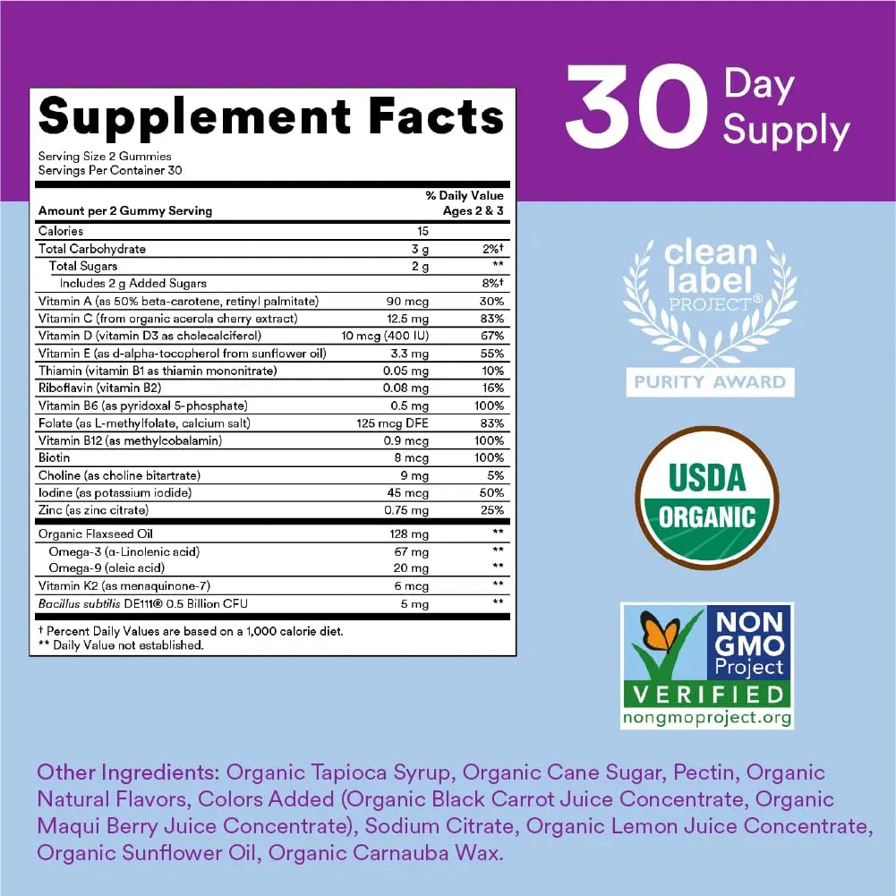 SmartyPants Organic Women's and Toddler Multivitamin Gummies with Probiotics, Omega 3, Vitamins D3, B12, C, A, K, Zinc and More SmartyPants buy supplements canada