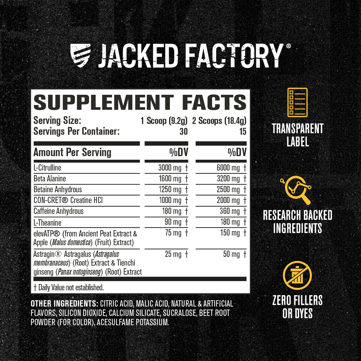 Jacked Factory Nitrosurge Build Pre Workout with Creatine for Muscle Building - Con Cret Creatine Powder & elevATP for Intense Energy, Powerful Pump Jacked Factory buy supplements canada