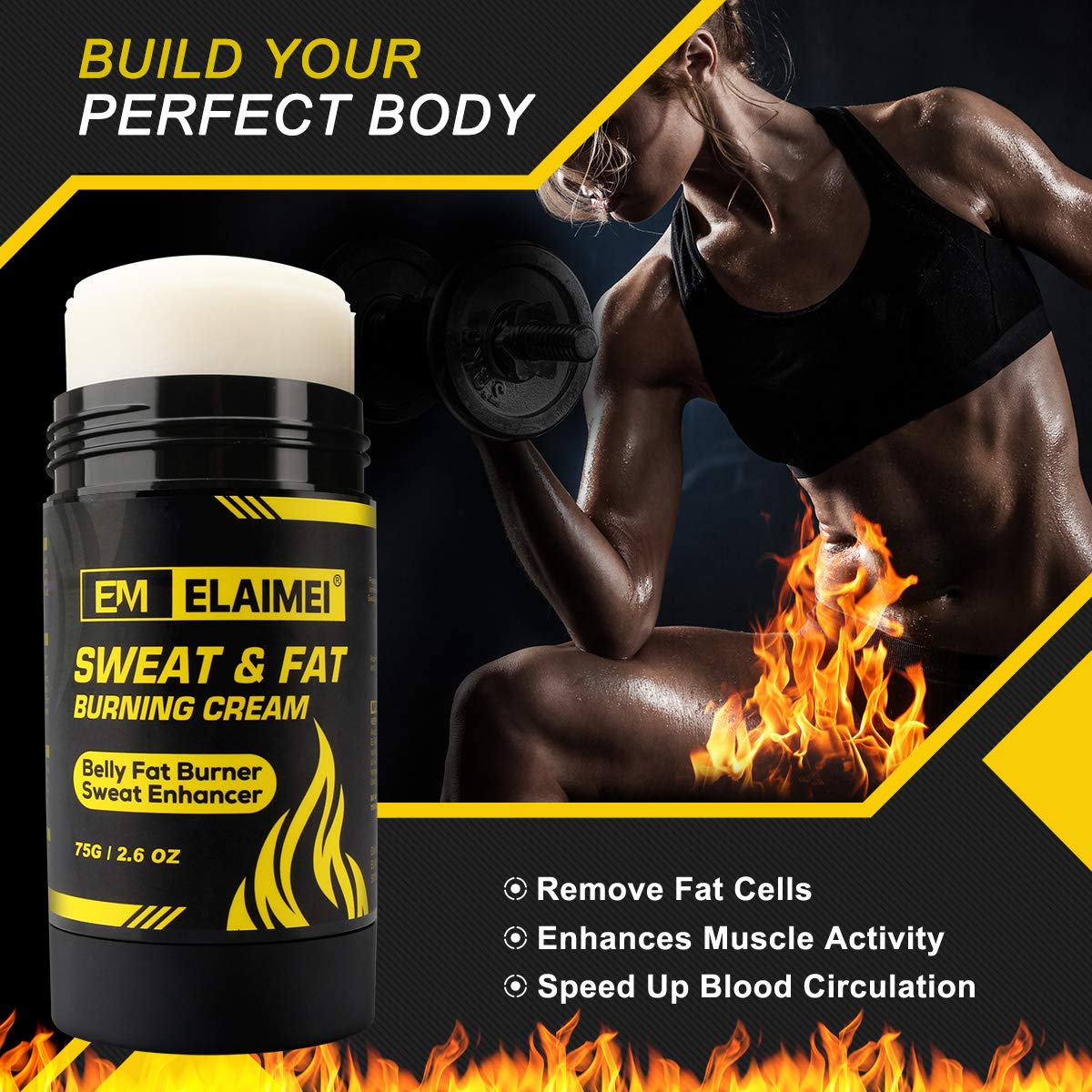 ELAIMEI Hot Gel Cream, Fat Burning Sweat Cream, Weight Loss Workout Enhancer Gel ELAIMEI buy supplements canada