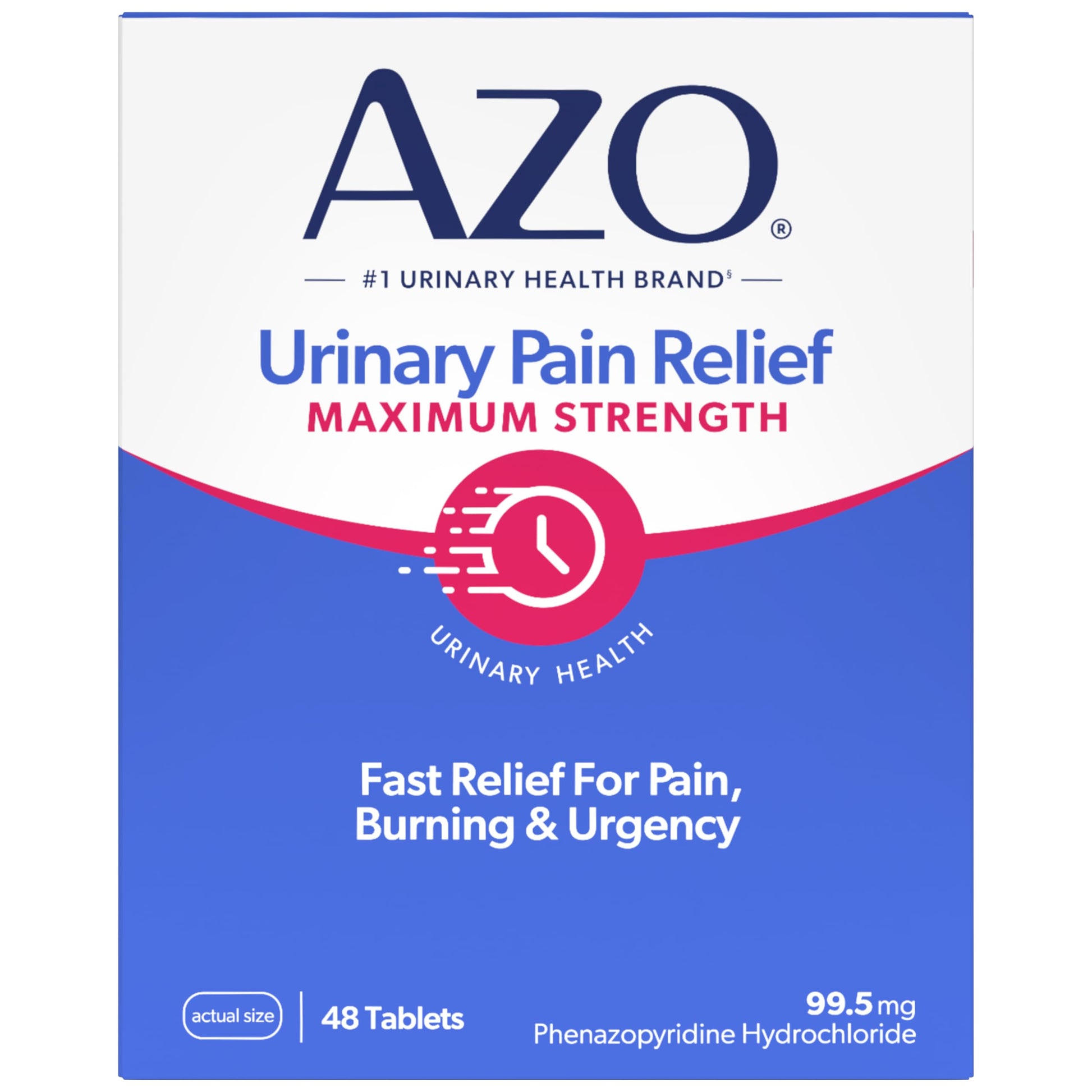 AZO Urinary Pain Relief Maximum Strength | Fast Relief of UTI Pain, Burning & Urgency | Targets Source of Pain | #1 Most Trusted Brand | 48 Tablets AZO buy supplements canada