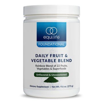 Equilife Daily Fruit & Vegetable Blend, Superfood Antioxidant Supplement with 22 Organic Fruits & Vegetables, Unflavored, Vitamin C, Fiber, 9 Essential Amino Acids, Supports Energy, 30 Servings Tub Equilife buy supplements canada