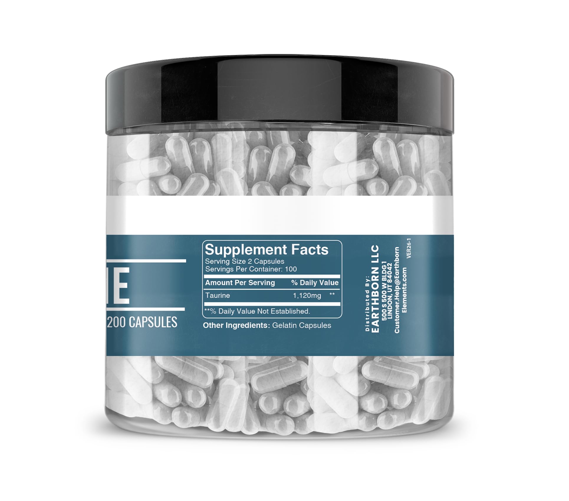 Earthborn Elements Taurine, 200 Capsules, Pure & Undiluted, No Additives Earthborn Elements buy supplements canada