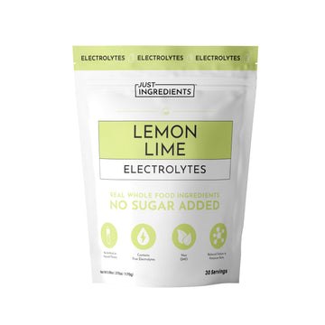 Lemon Lime Electrolytes – 30‑Serving Hydration Drink Mix with Coconut Water, Sea Salt, and Trace Minerals – Supports Energy, Recovery, and Electrolyte Balance* JUST INGREDIENTS buy supplements canada