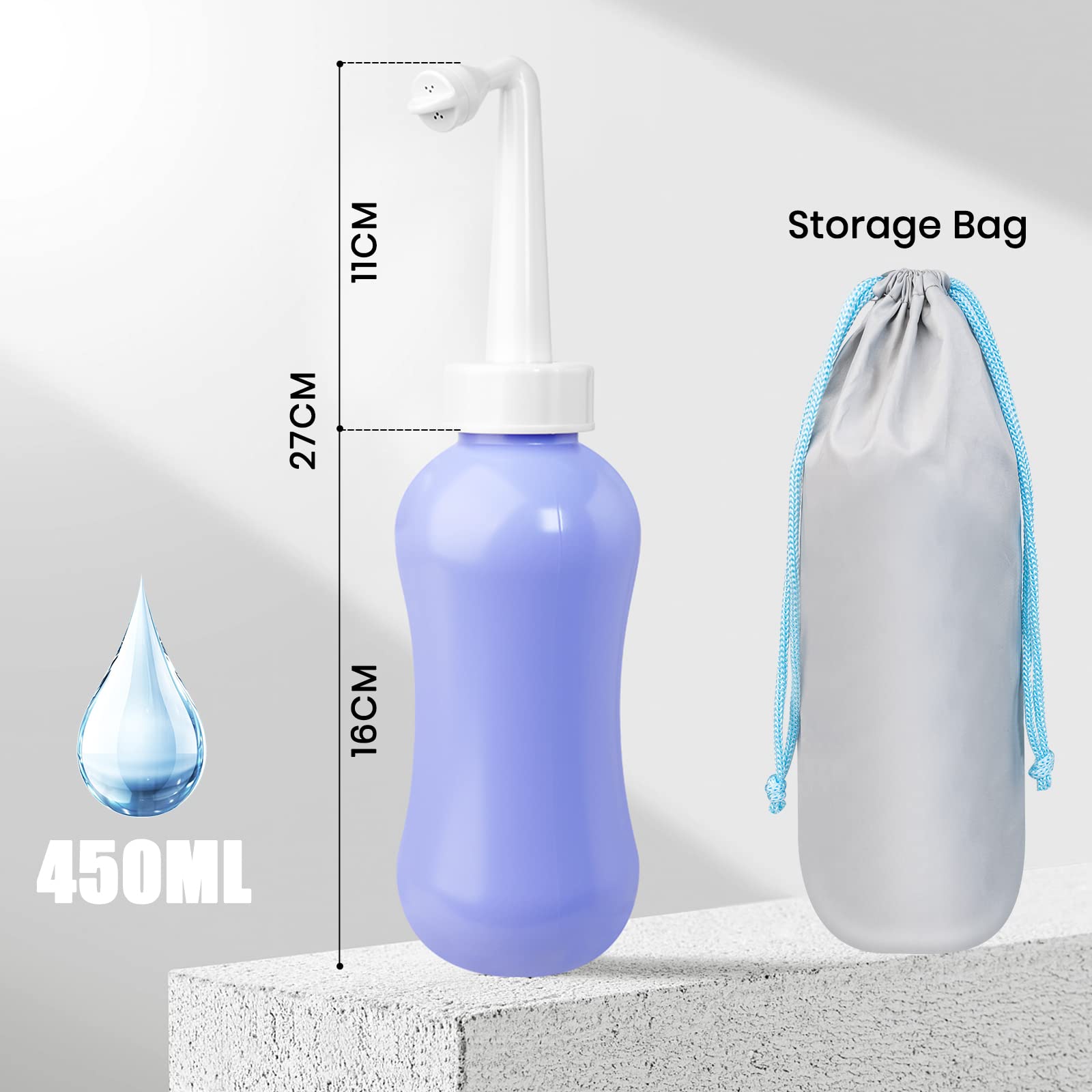 450ML(15.2 OZ) Peri Bottle for Postpartum Care 2 Pack, Portable Travel Bidet for Women, Upside Down VicnKioH buy supplements canada