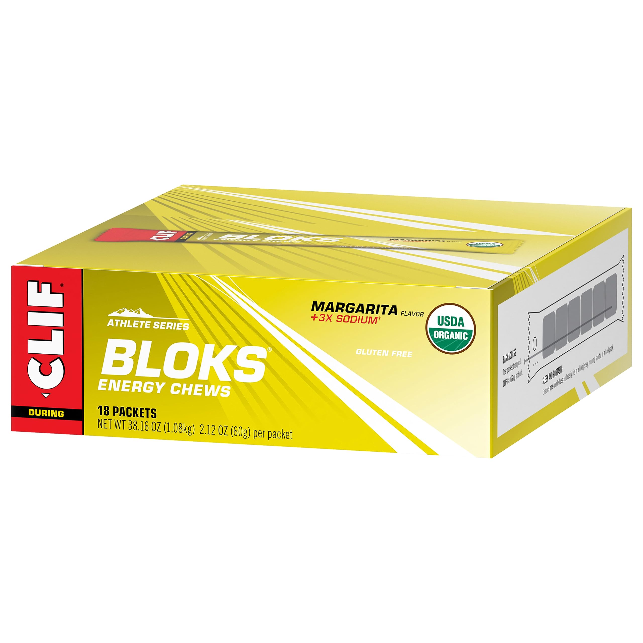 CLIF BLOKS - Margarita Flavor with 3X Sodium - Energy Chews - Non-GMO Clif Bar buy supplements canada
