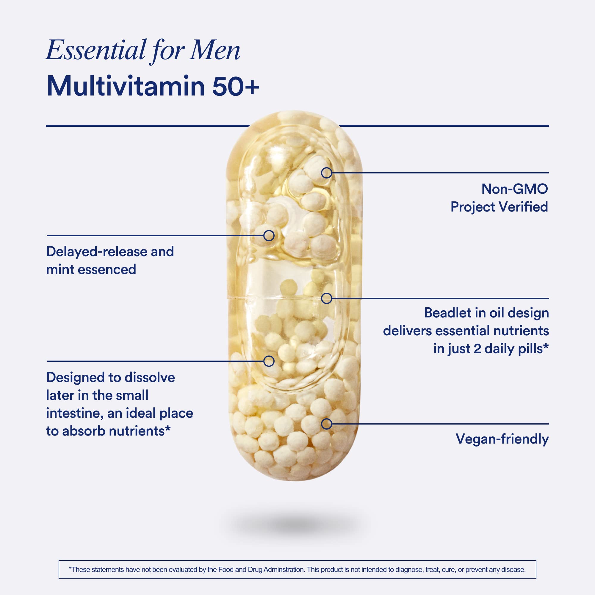 Ritual Multivitamin for Men 50+, Vegan, with Zinc, Vitamin A and D3 for Immune Function Support*, Omega-3 DHA, B12, K2, Gluten Free, Non-GMO, Mint Essenced, 30 Day Supply Ritual buy supplements canada