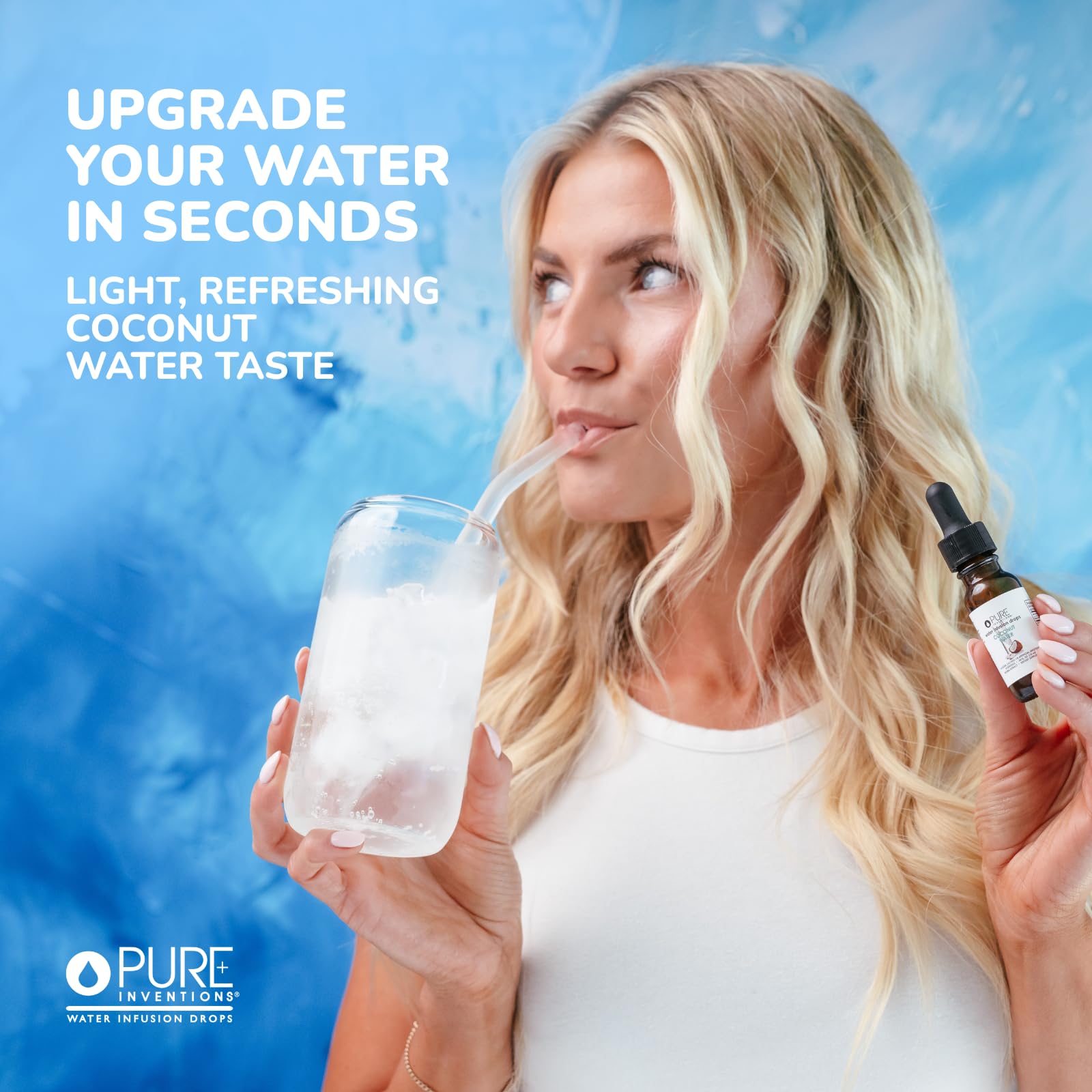 Pure Inventions - Coconut Water Infusion Drops – Electrolytes - Sugar-Free Hydration, Zero Calories, No Artificial Sweeteners, Clean Ingredients, 30 Servings Pure Inventions buy supplements canada
