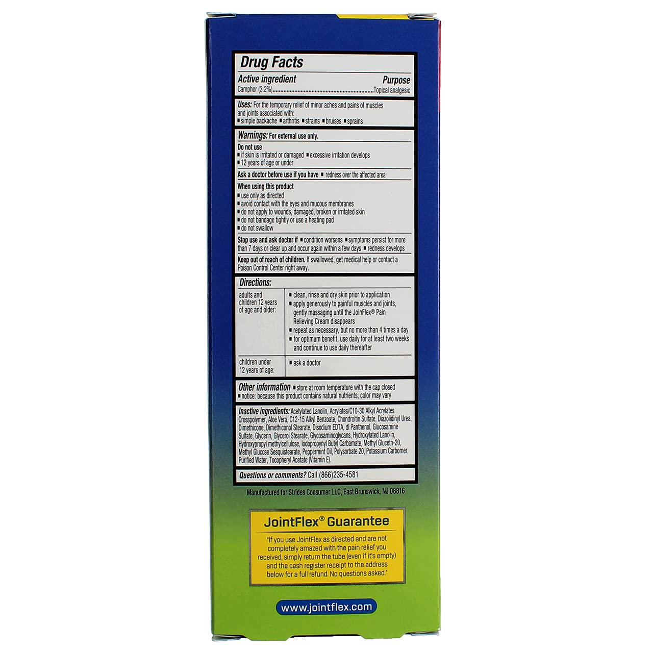 JointFlex Pain Relieving Cream 4 oz (Pack of 5) JointFlex buy supplements canada