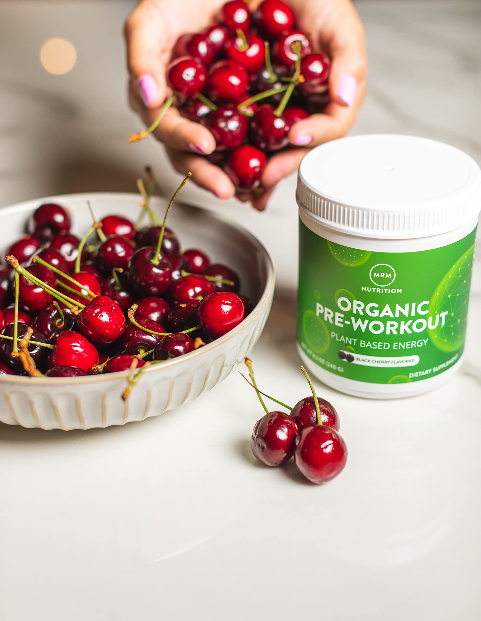 MRM Nutrition Organic Pre-Workout Powder | Black Cherry Flavored | Superfoods MRM buy supplements canada
