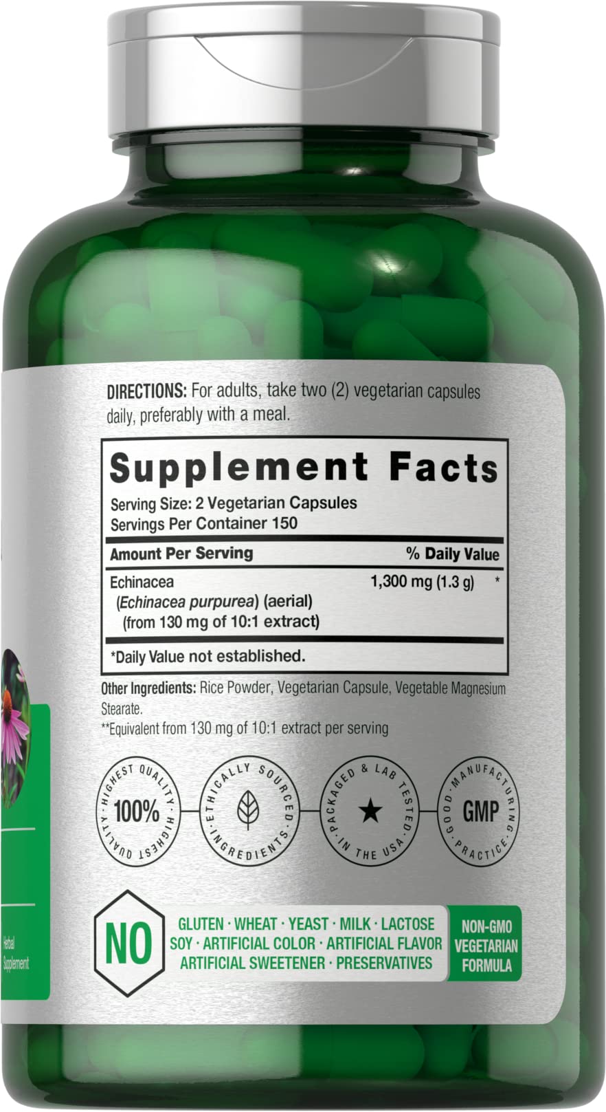 Horbäach Echinacea Extract Capsules | 300 Count | Vegan, Non-GMO, Gluten Free Supplement Horbäach buy supplements canada