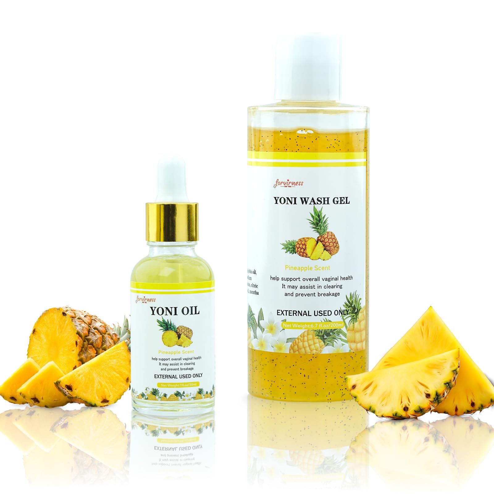 forvirness Natural Yoni Wash Yoni Oil Set, Cleanse - Remove Odor - ph Balance Feminine Wash forvirness buy supplements canada