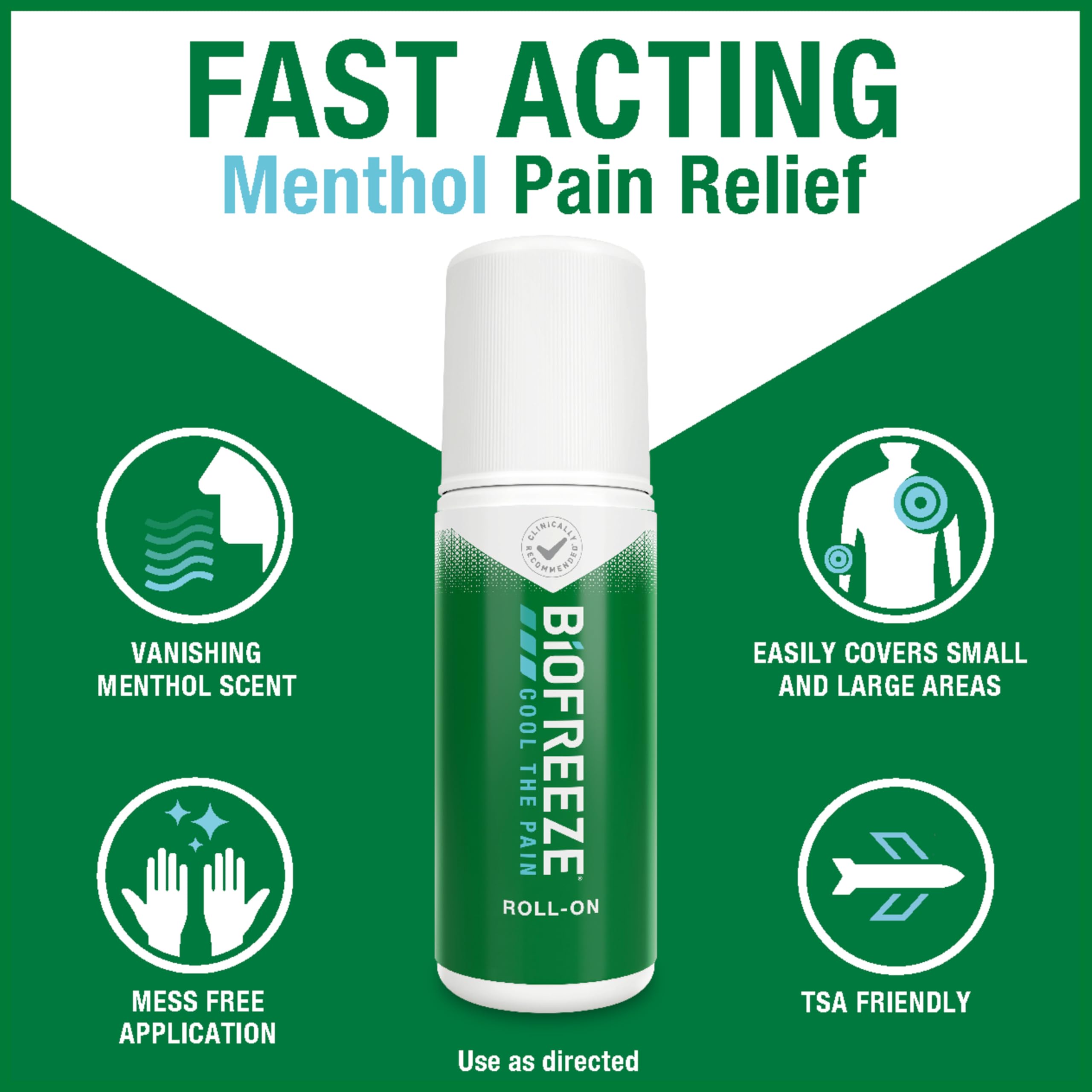 Biofreeze Roll-On Pain-Relieving Gel 3 FL OZ, Colorless (Pack Of 12) Topical Pain Reliever For Muscles And Joints From Arthritis, Backache, Strains, Bruises, & Sprains Biofreeze buy supplements canada
