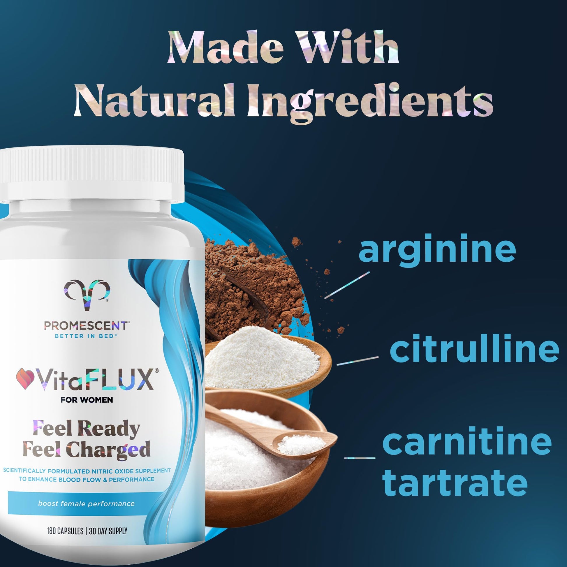 VitaFLUX Triple Power Nitric Oxide Supplement for Male Performance + VitaFLUX Women's Promescent buy supplements canada