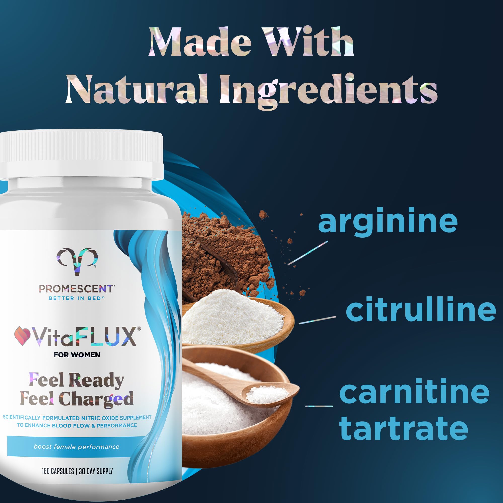 VitaFLUX Triple Power Nitric Oxide Supplement for Male Performance + VitaFLUX Women's Promescent buy supplements canada
