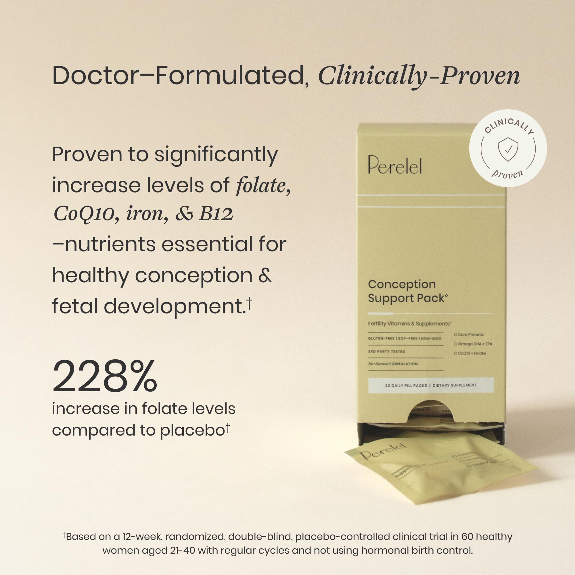 Perelel Conception Support Pack, Prenatal Multivitamin with DHA Omega 3, COQ10 & Folate, Supports Fertility Wellness for Women Perelel buy supplements canada