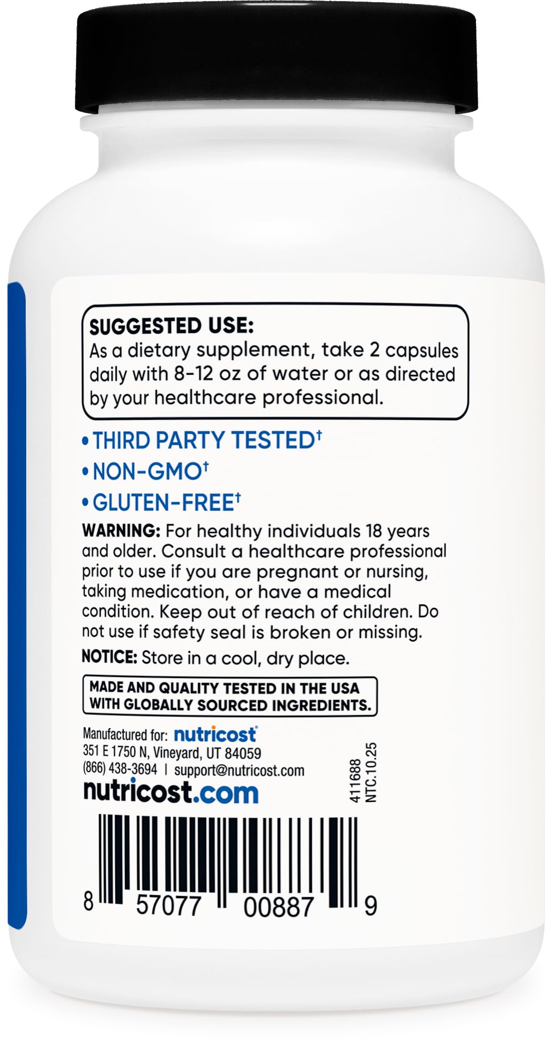 Nutricost HMB (Beta-Hydroxy Beta-Methylbutyrate) 1000mg (120 Capsules) - 500mg Per Capsule, 60 Servings - Gluten Free and Non-GMO Nutricost buy supplements canada