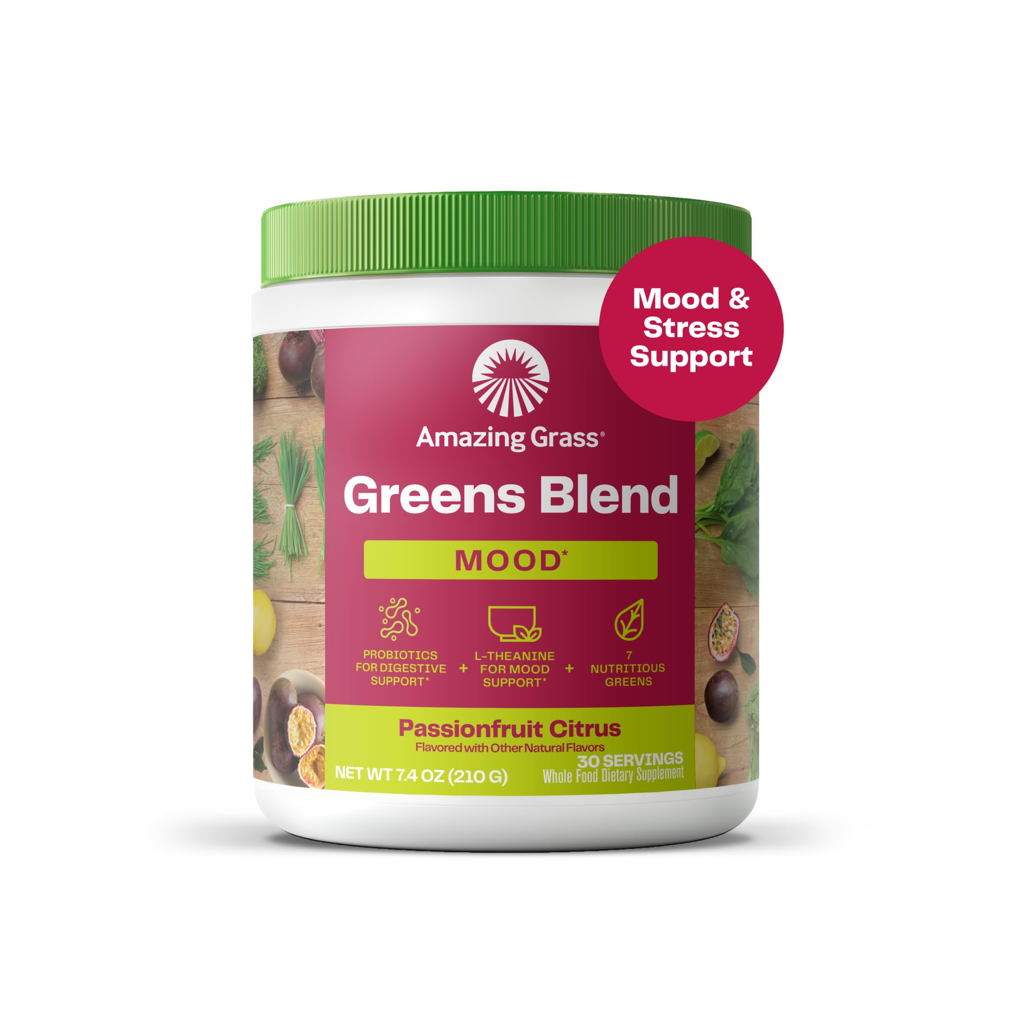 Amazing Grass Greens Blend Mood: Super Greens Powder Smoothie Mix for Mood, Relaxat Amazing Grass buy supplements canada