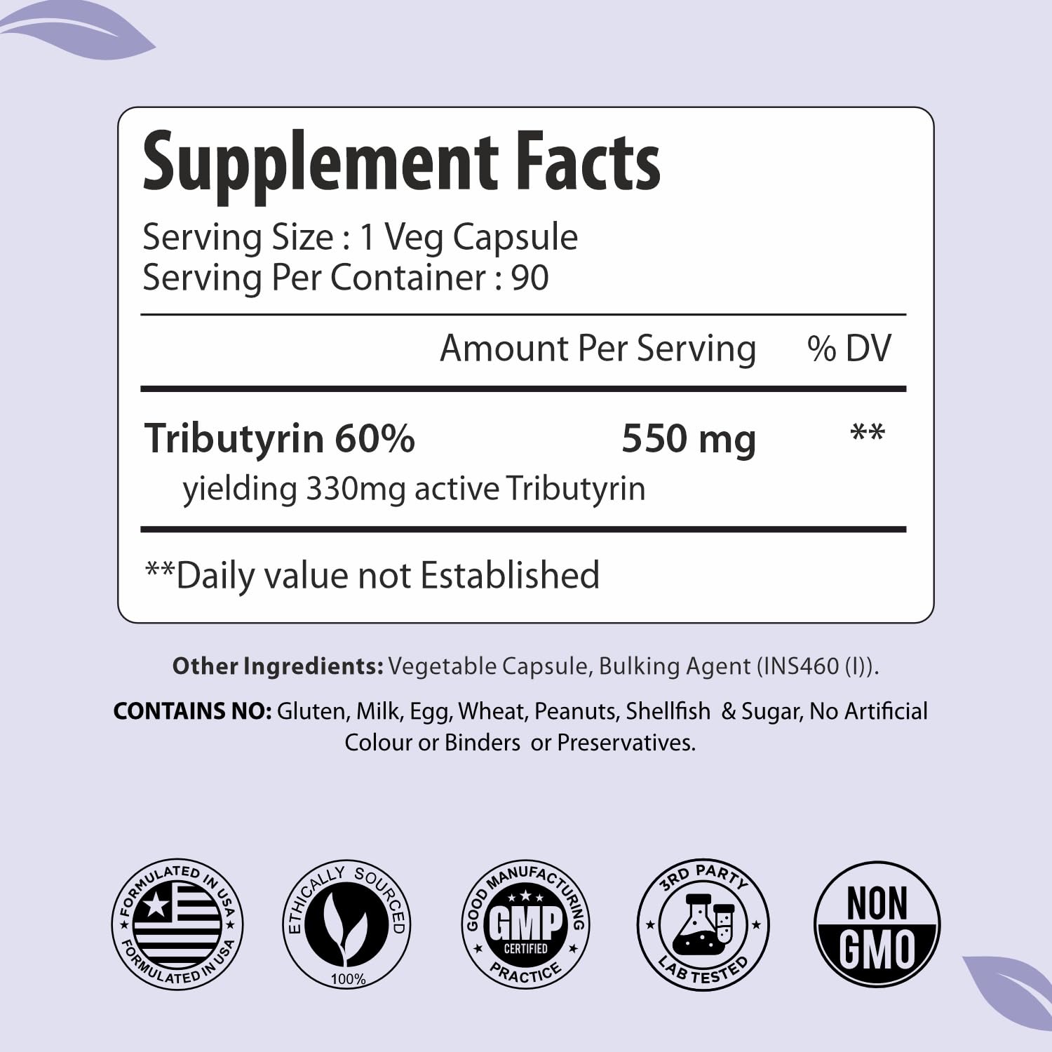 ForestVibe Tributyrin Supplement 550mg, Advanced Butyrate Form for Gut Health, 60% Standardized, More Effective Delivery Than Sodium Butyrate, 90 Capsules, Non-GMO & Gluten Free Postbiotic Supplement ForestVibe buy supplements canada
