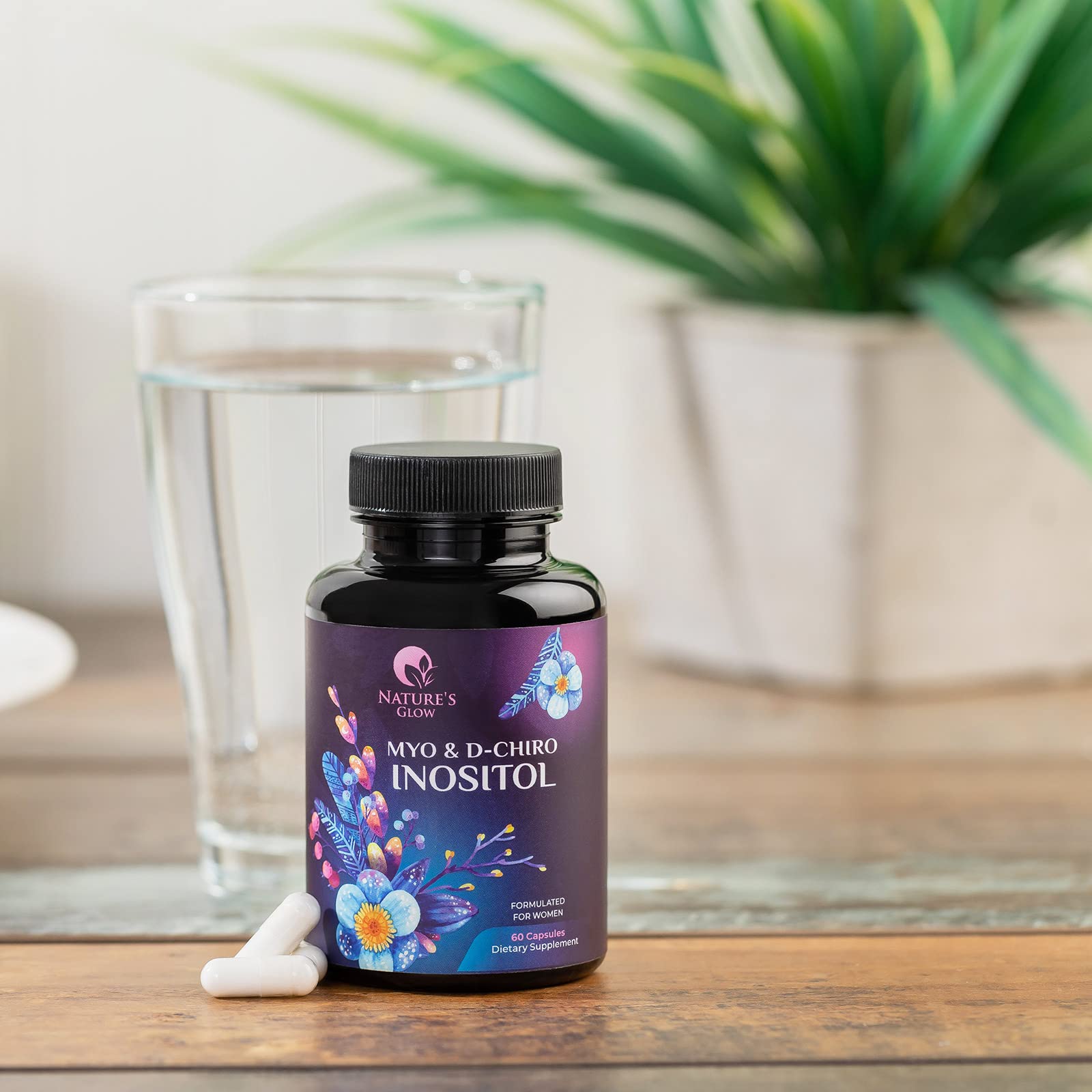 Myo-Inositol & D-Chiro Inositol Blend - 30 Day Supply, Premium 40:1 Ratio, Hormone Sup Nature's Glow buy supplements canada
