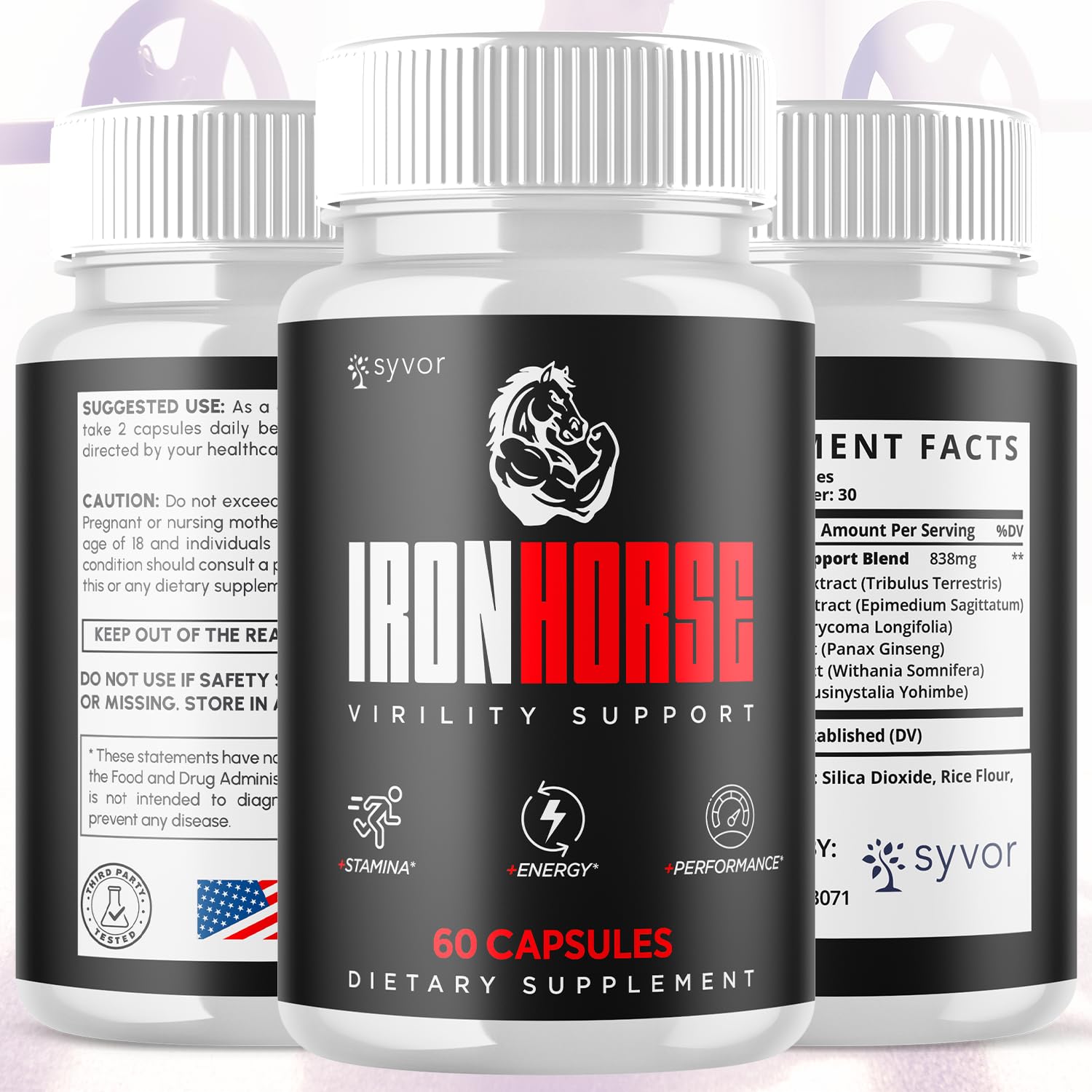Iron Horse Supplement Pills, Official Iron Horse Pills for Men with All Natural Ingredients, Advanced IronHorse Capsules Designed to Support Health and Wellness with Premium Vitamins (60 Capsules) Syvor buy supplements canada