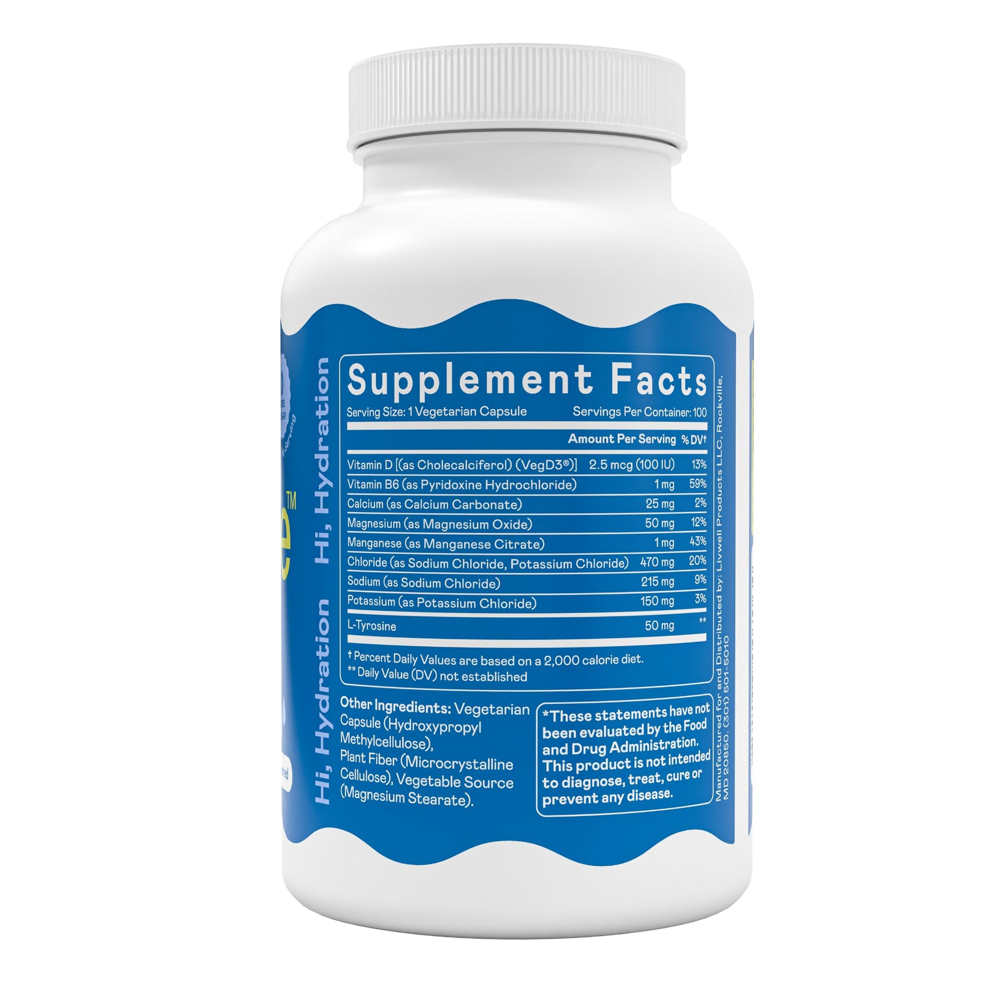 Hi-Lyte Unflavored Electrolyte Capsules - Hydration Support Supplement Tablets - Sodium, Potassium, Magnesium - 100 Servings Hi-Lyte buy supplements canada