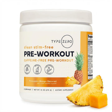 Type Zero Clean Stim Free Pre Workout Powder + Nitric Oxide Booster with L-Citrulline Malate, Arginine AKG, Beta Alanine - Caffeine & Stimulant Free - Pineapple Mango Flavor, 21 Servings Type Zero buy supplements canada
