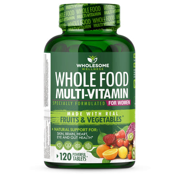 Wholesome Wellness Whole Food Multivitamin for Women - Natural Multi Vitamins, Minerals, Organic Extracts - 120 Tablets Wholesome Wellness buy supplements canada