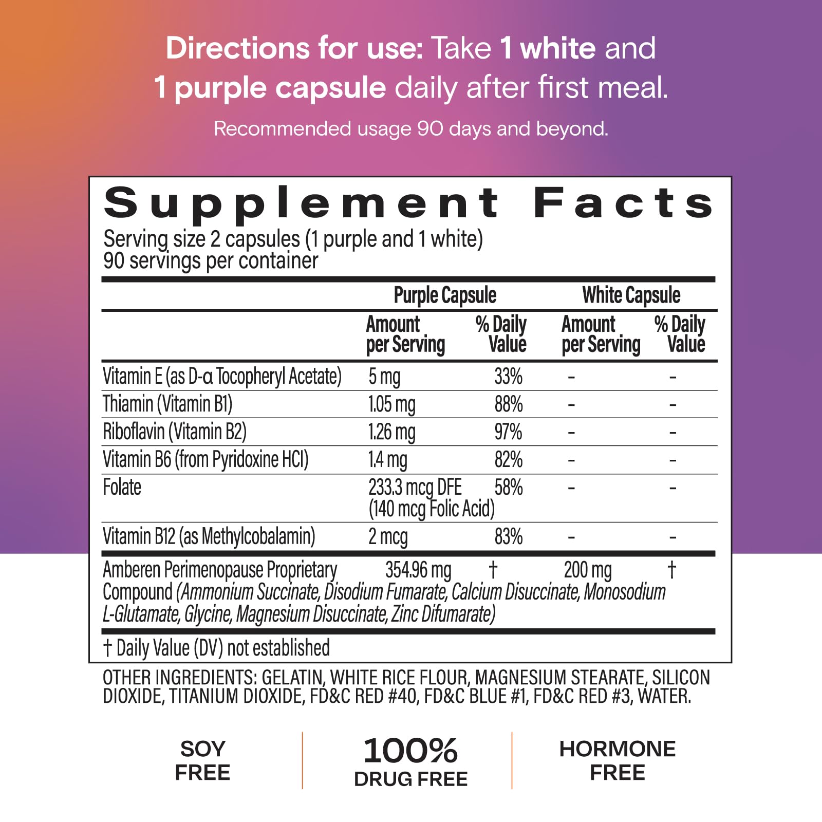 Amberen Perimenopause, Peri-Menopause Multi-Symptom Relief, Vitamin B, Vitamin E & Antioxidants Supplement, Helps Support Hormone Balance, Hot Flashes & Night Sweats, Supplements for Women, 180 Count Amberen buy supplements canada