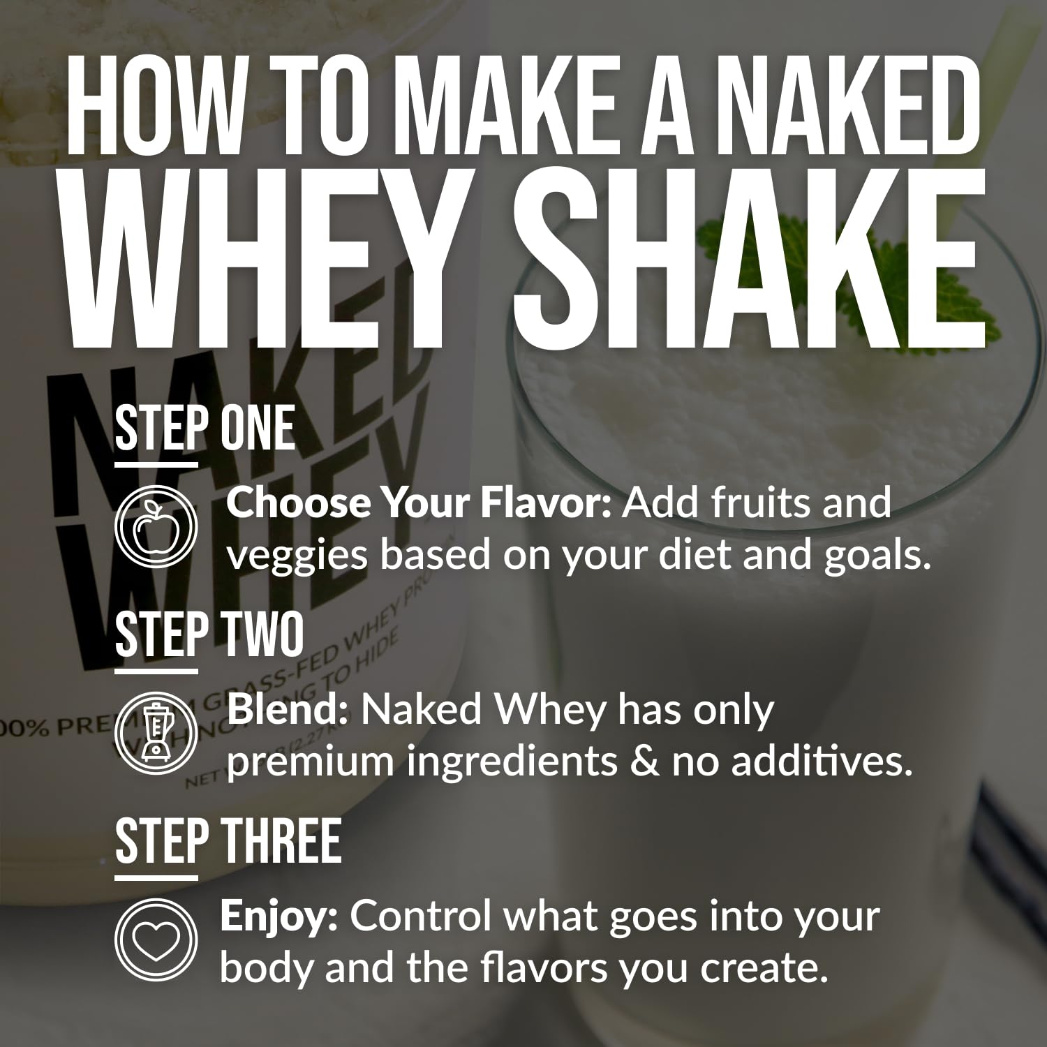 NAKED Whey Double Chocolate Grass Fed Whey Protein Powder, No GMO, No Soy NAKED buy supplements canada