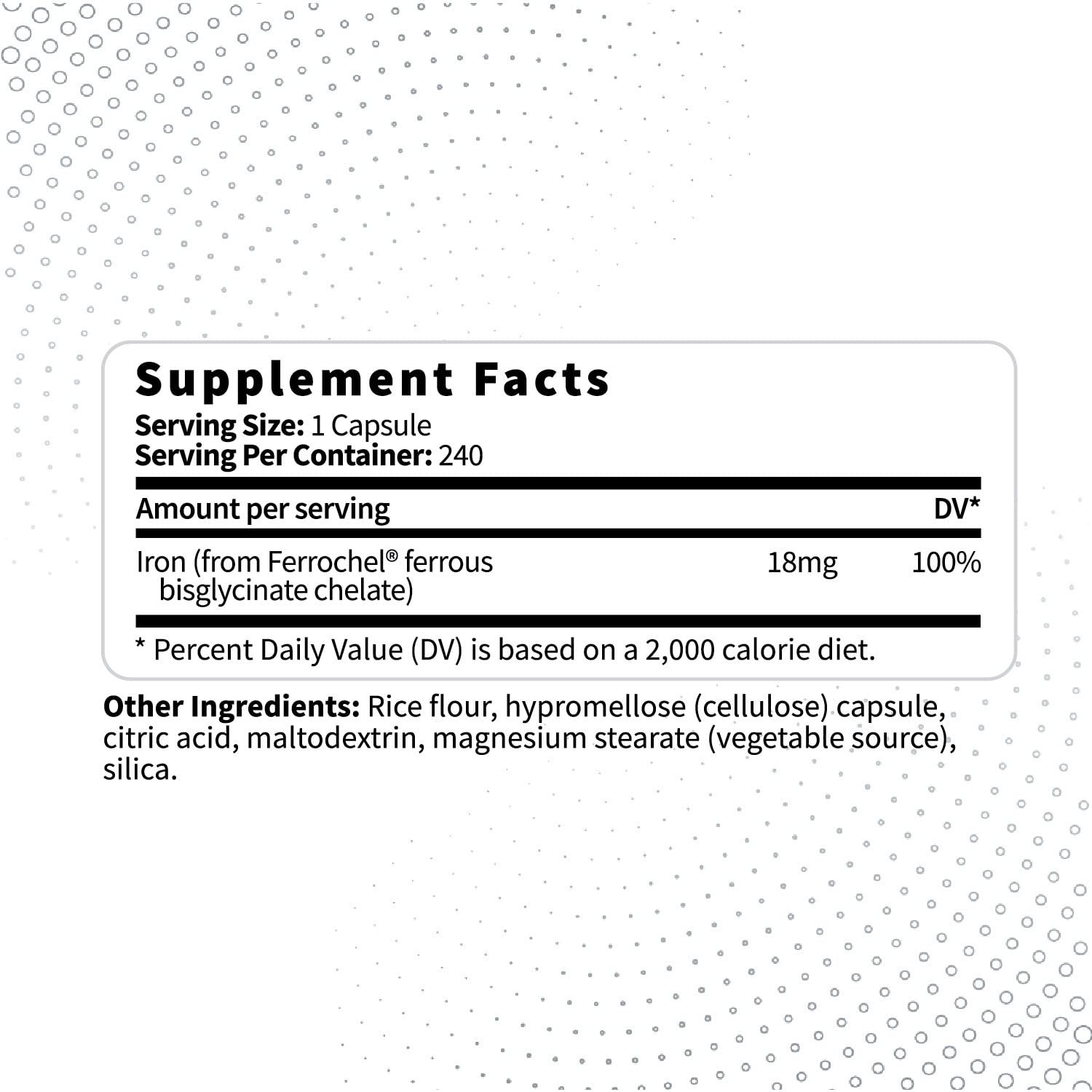 Type Zero Iron Chelate Capsules (18 MG, 240 CAPS) from Ferrochel Ferrous Bisglycinate Chelate - Non-GMO and Gluten Free Type Zero buy supplements canada