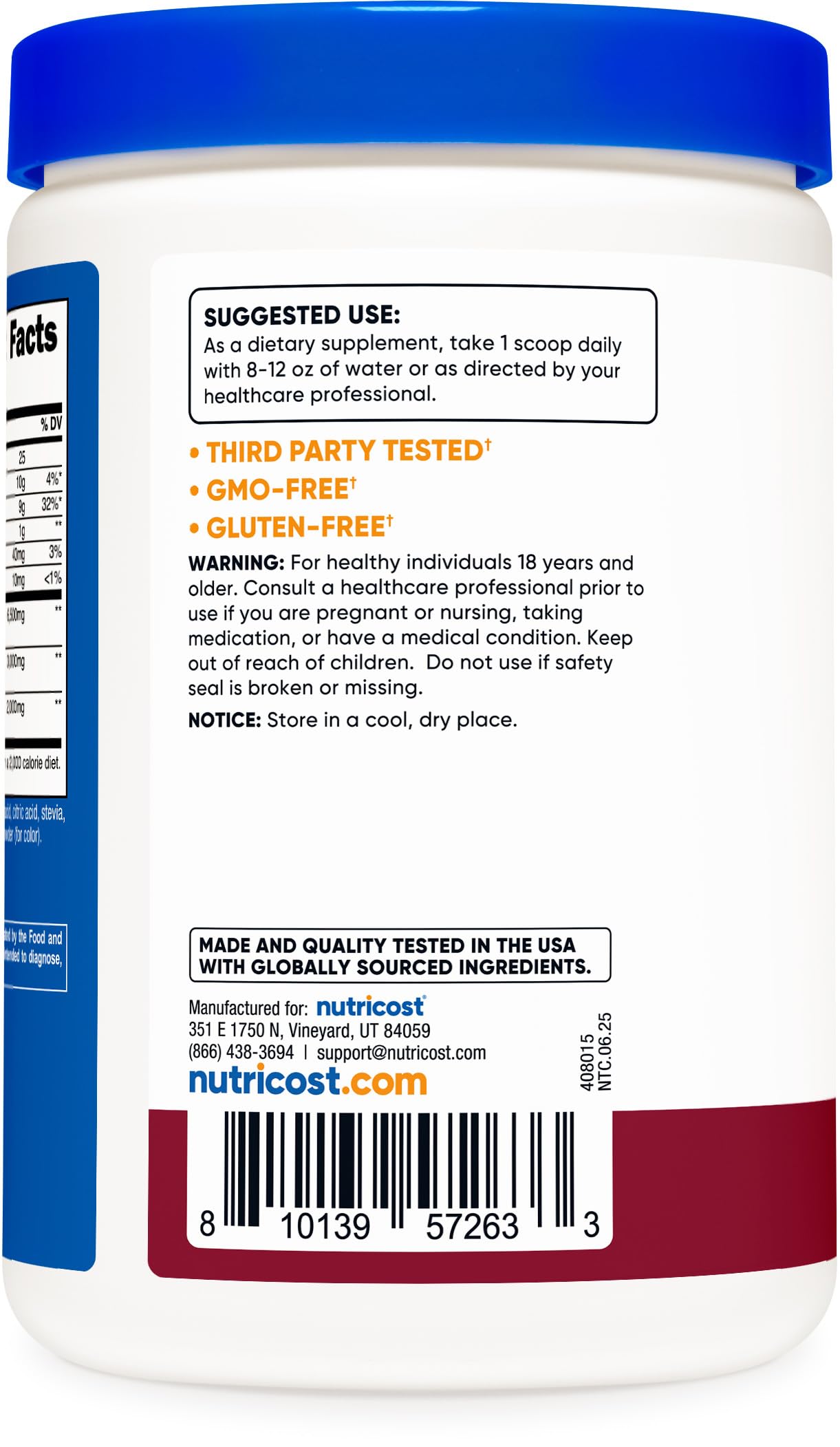 Nutricost Soluble Fiber (Berry Flavored) 30 Servings - Vegan, Non-GMO, Gluten Free Nutricost buy supplements canada