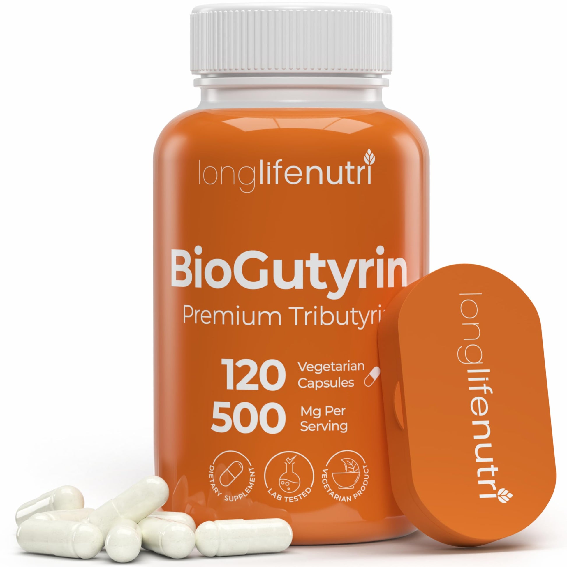 BioGutyrin – Tributyrin 500mg, Postbiotic Supplement for Gut Function & Nutrient Absorption, 120 Vegetarian Capsules, Butyric Acid for Butyrate Production, 4-Month Supply, GMP Certified, Made in USA LongLifeNutri buy supplements canada