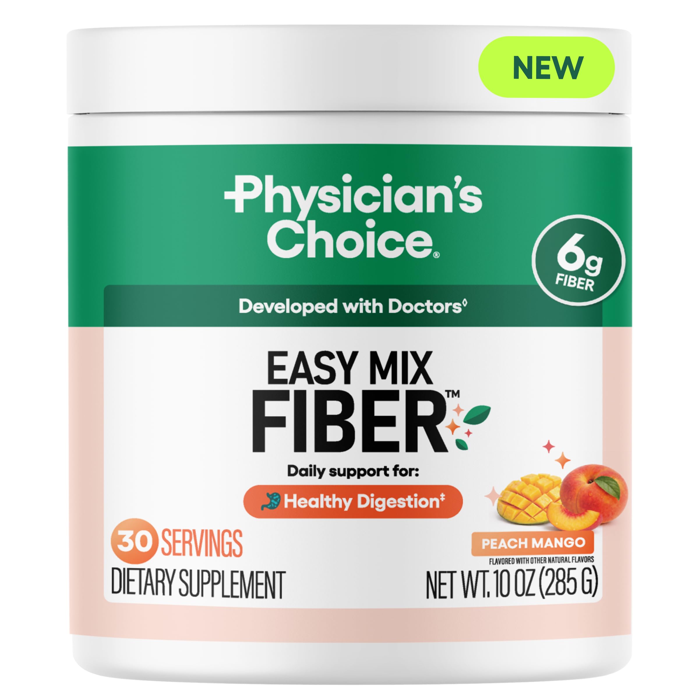 Physician's CHOICE Easy Mix Fiber for Digestive Health & Regularity - No Grit - Daily Prebiotic Soluble Fiber Powder Supplement Physician's CHOICE buy supplements canada