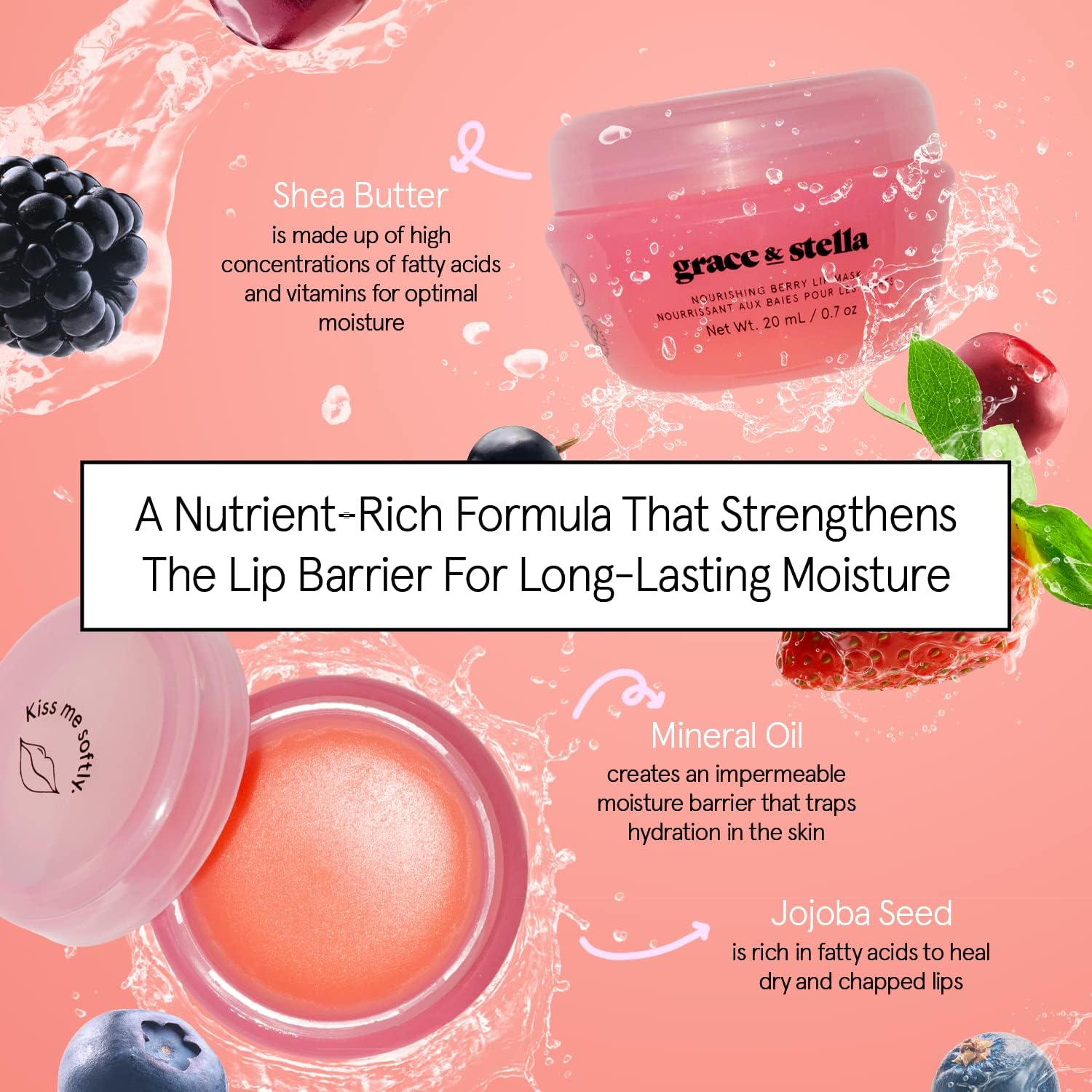grace & stella Award Winning Lip Butter - Hydrating Lip Balm - Nourishing Lip Mask (1-pack) Travel Essentials, Travel Size Toiletries grace & stella buy supplements canada