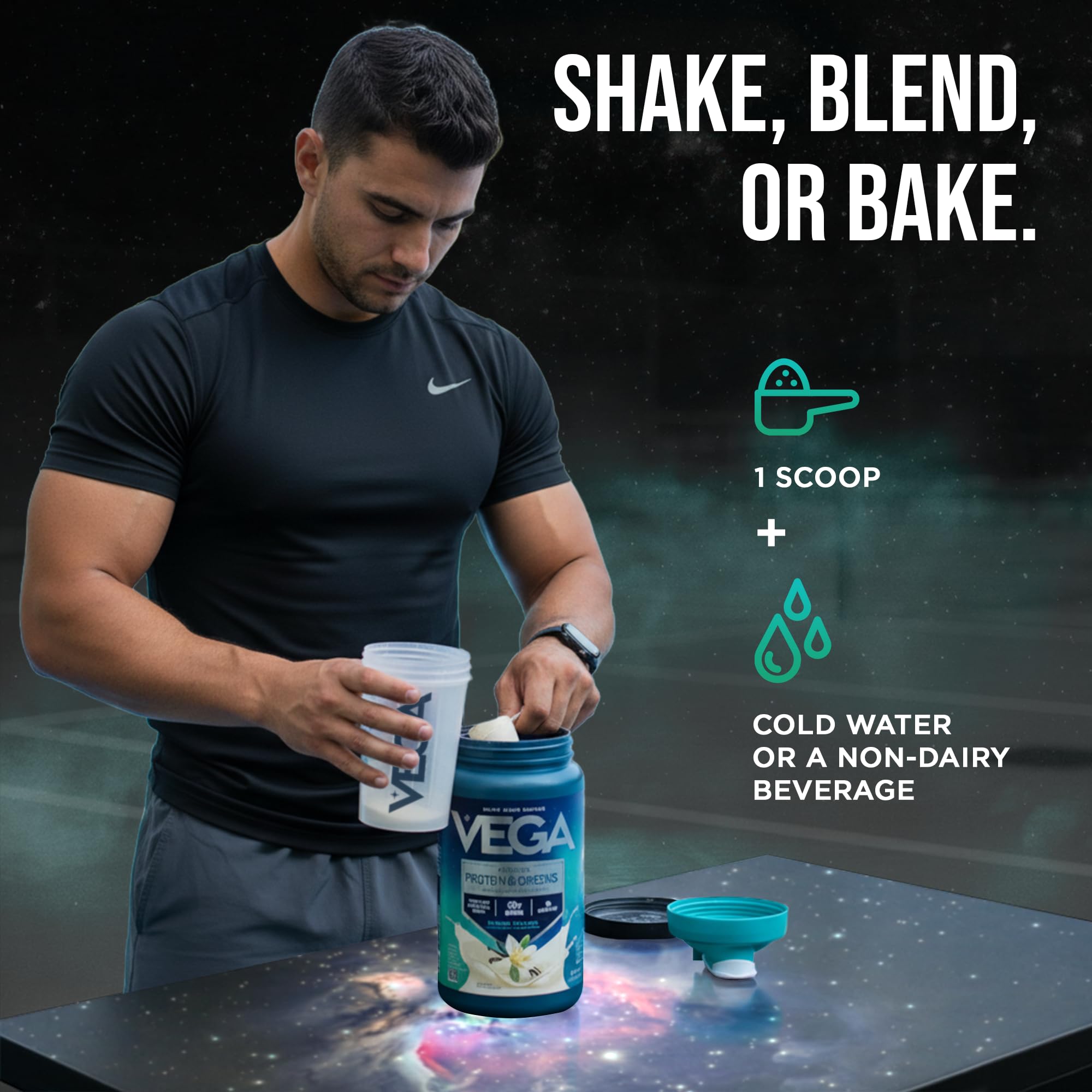 Vega Premium Protein + Supergreens, Creamy Vanilla – 20g Vegan Protein, Dairy & Gluten Free, 26.9 oz (25 Servings) Vega buy supplements canada